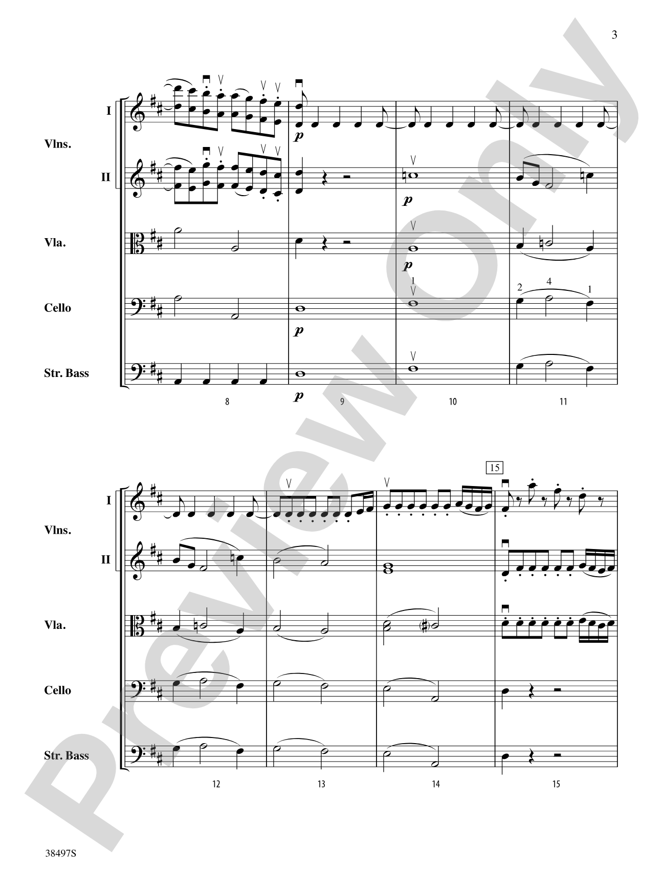 Symphony No. 38: String Orchestra Conductor Score & Parts