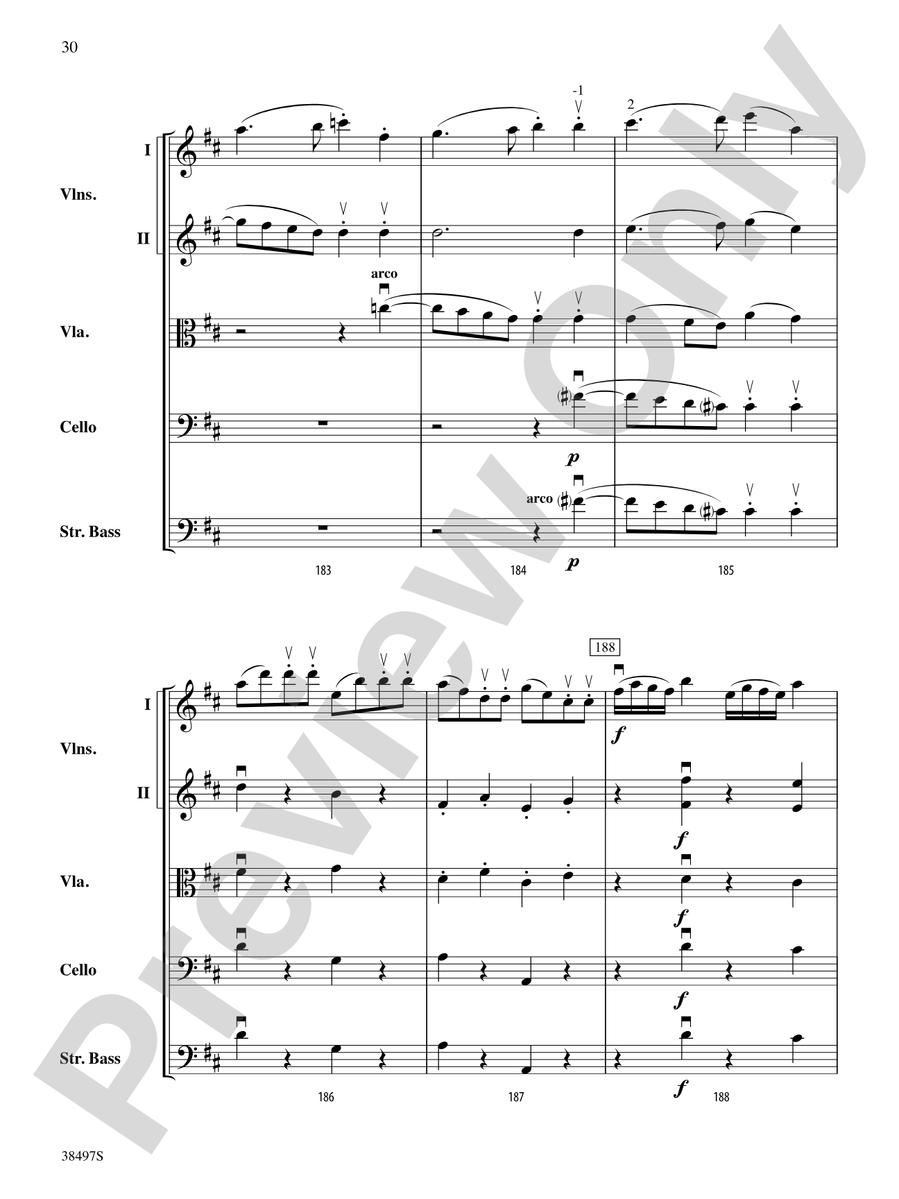 Symphony No. 38: String Orchestra Conductor Score & Parts