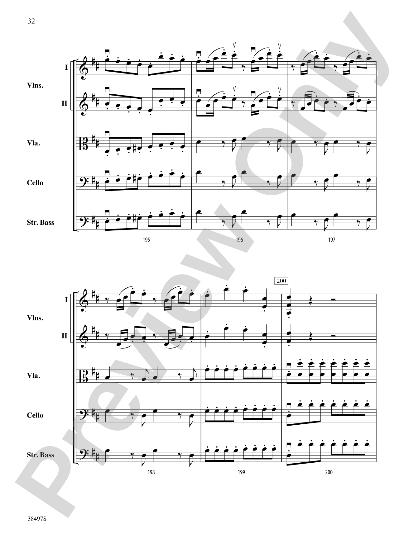 Symphony No. 38: String Orchestra Conductor Score & Parts