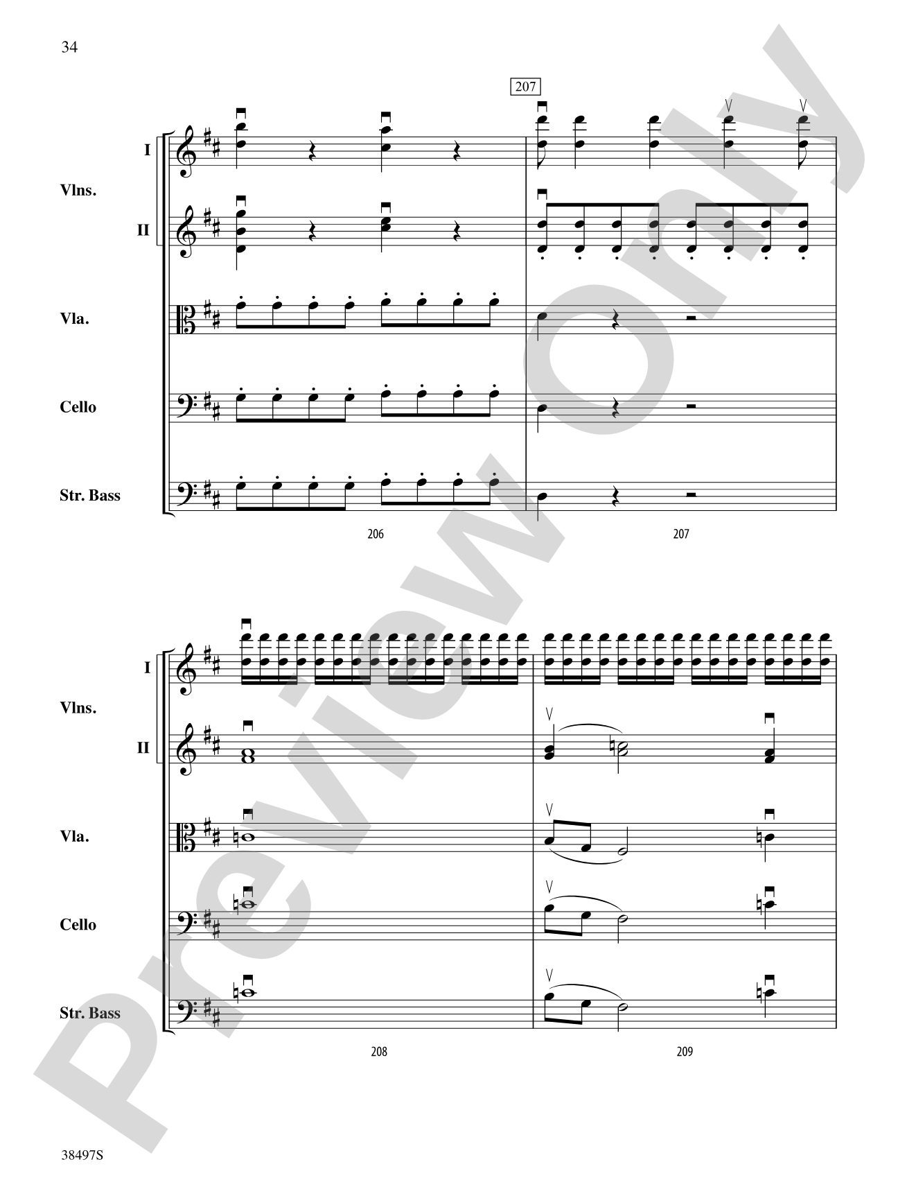 Symphony No. 38: String Orchestra Conductor Score & Parts