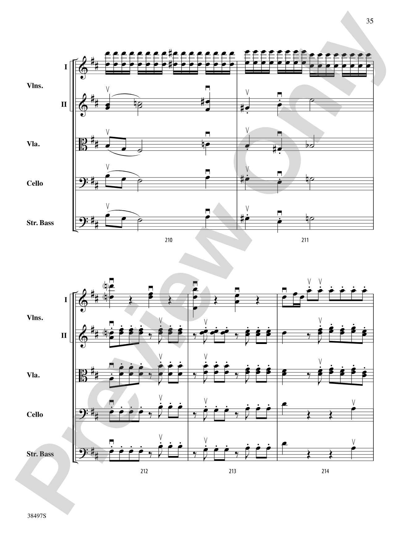 Symphony No. 38: String Orchestra Conductor Score & Parts