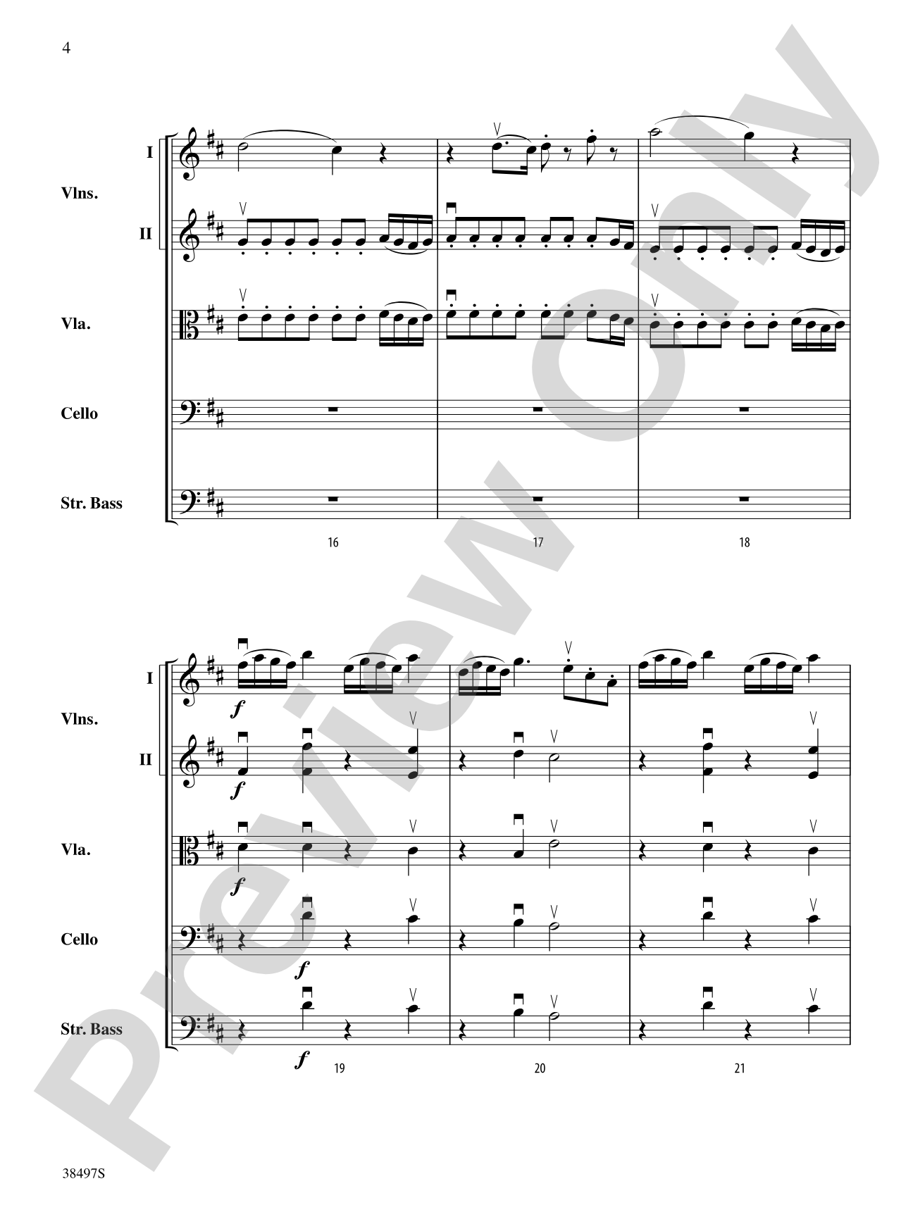 Symphony No. 38: String Orchestra Conductor Score & Parts