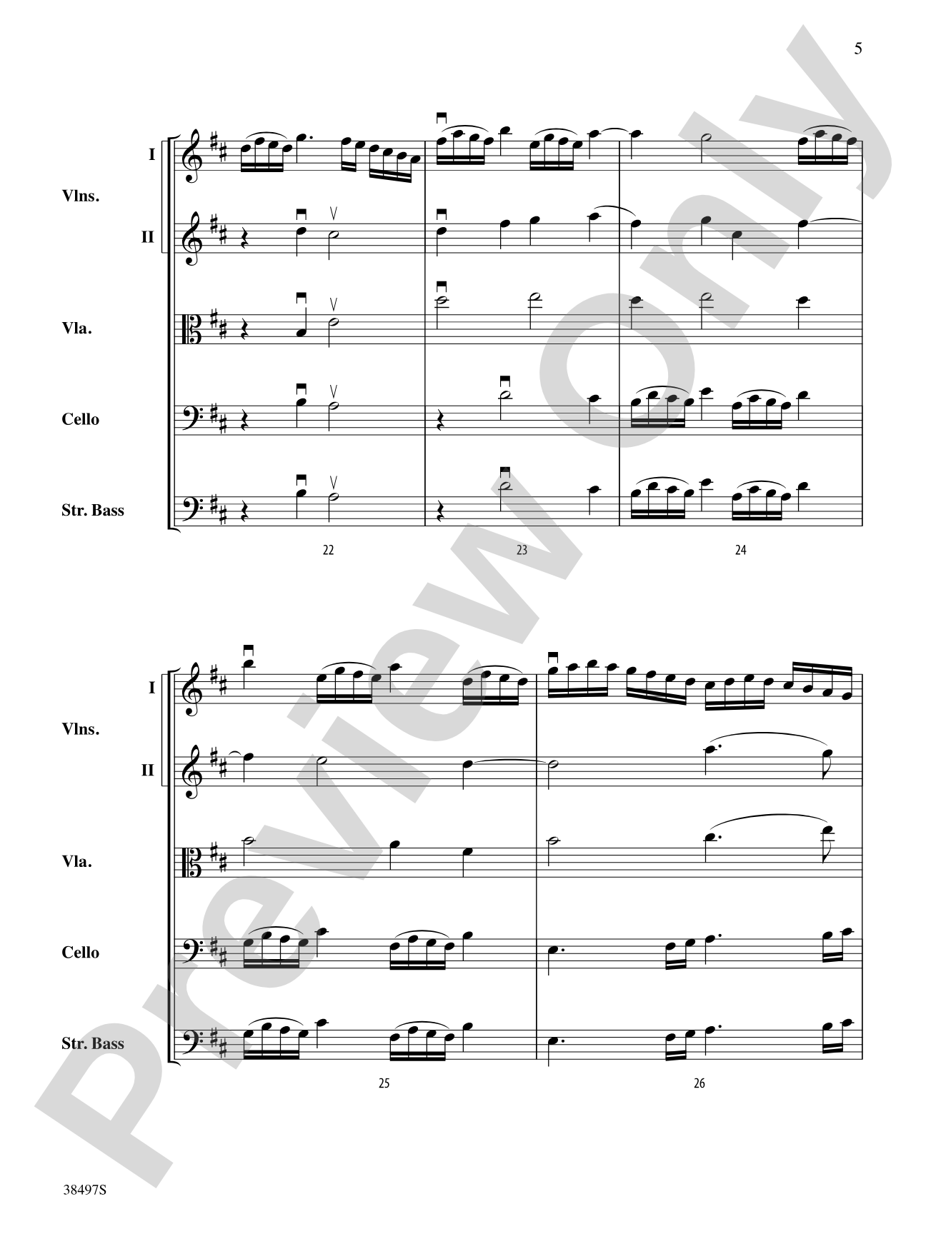 Symphony No. 38: String Orchestra Conductor Score & Parts
