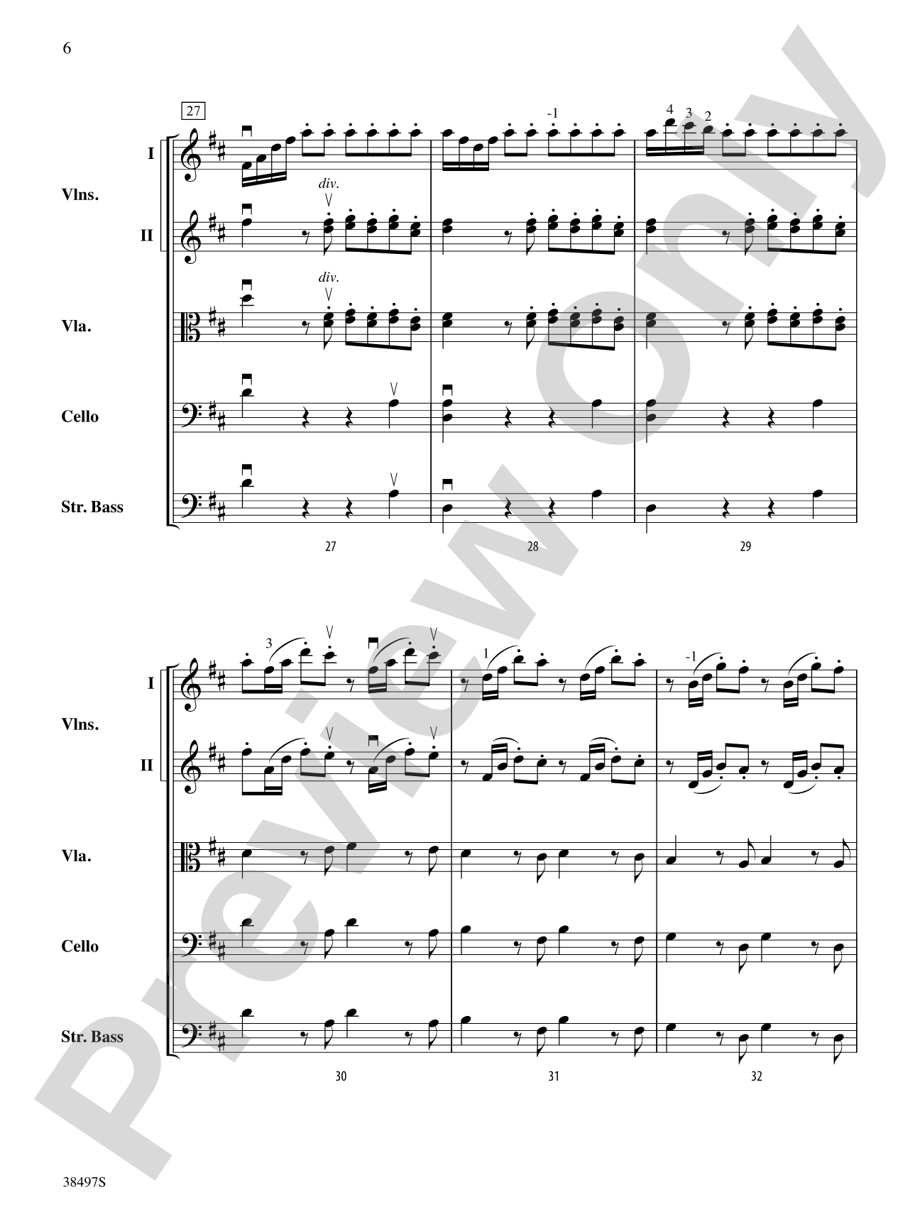 Symphony No. 38: String Orchestra Conductor Score & Parts