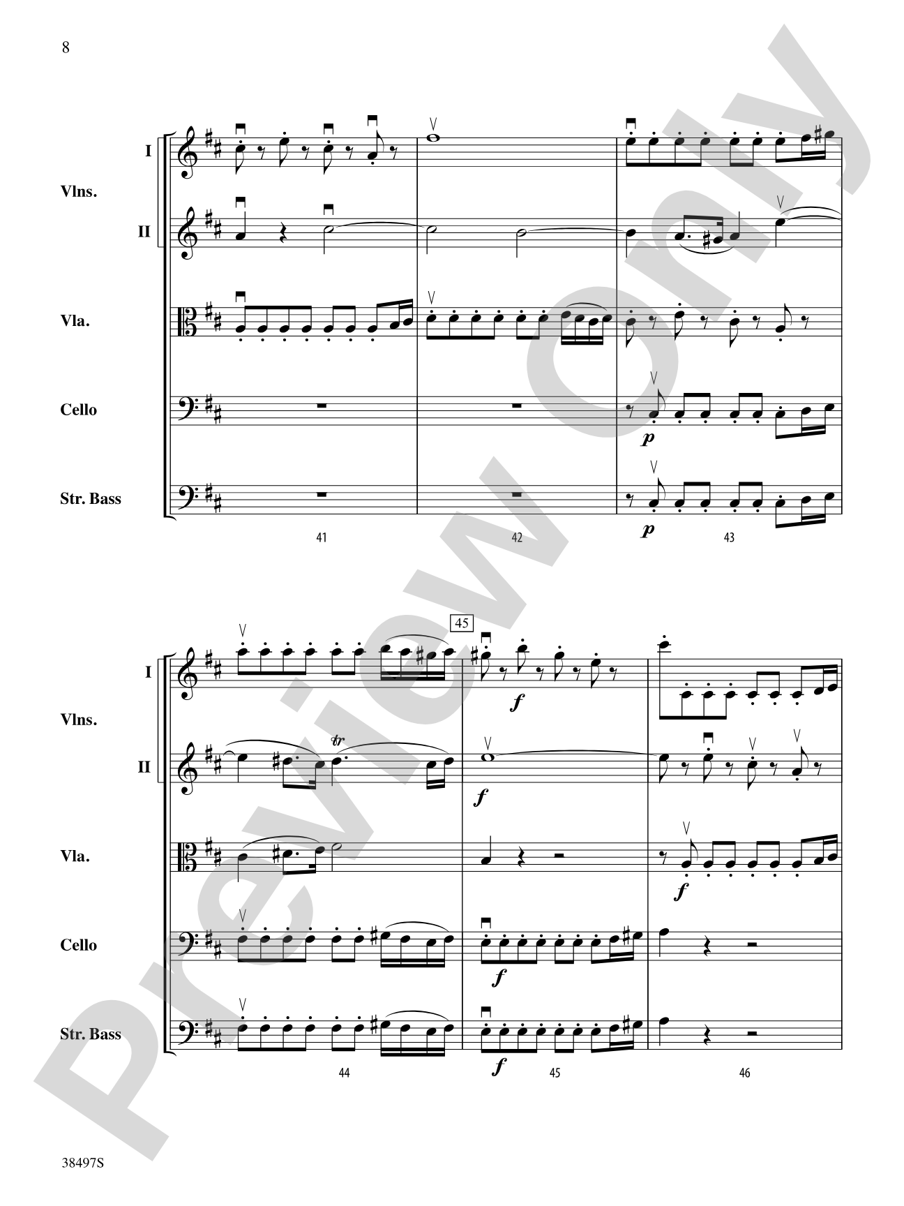 Symphony No. 38: String Orchestra Conductor Score & Parts