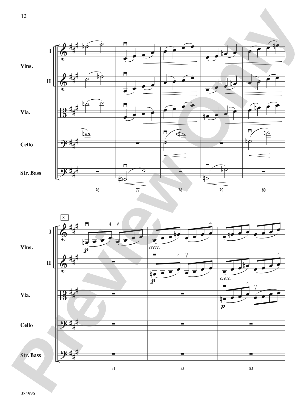 A Little Stream: String Orchestra Conductor Score & Parts