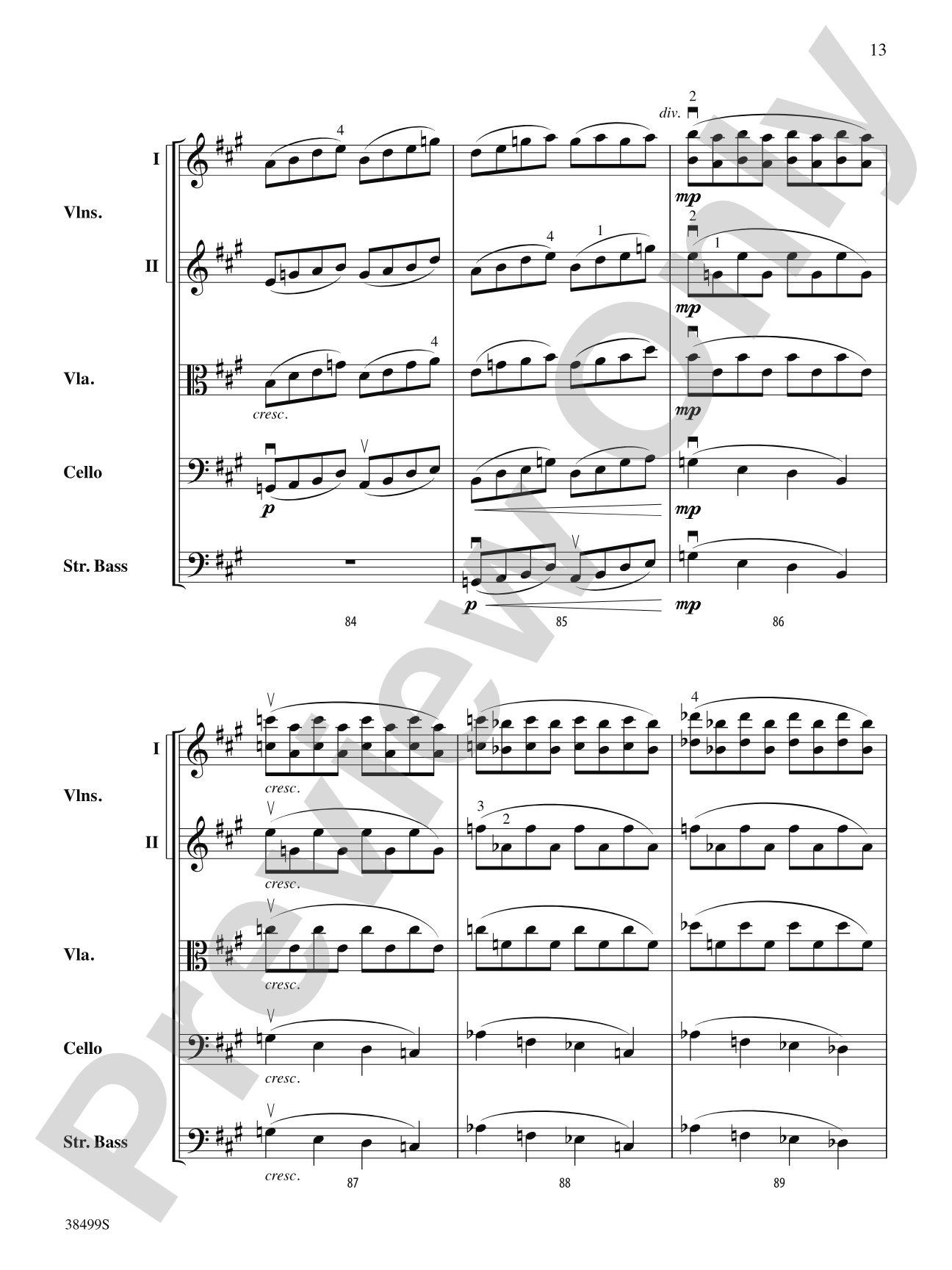 A Little Stream: String Orchestra Conductor Score & Parts