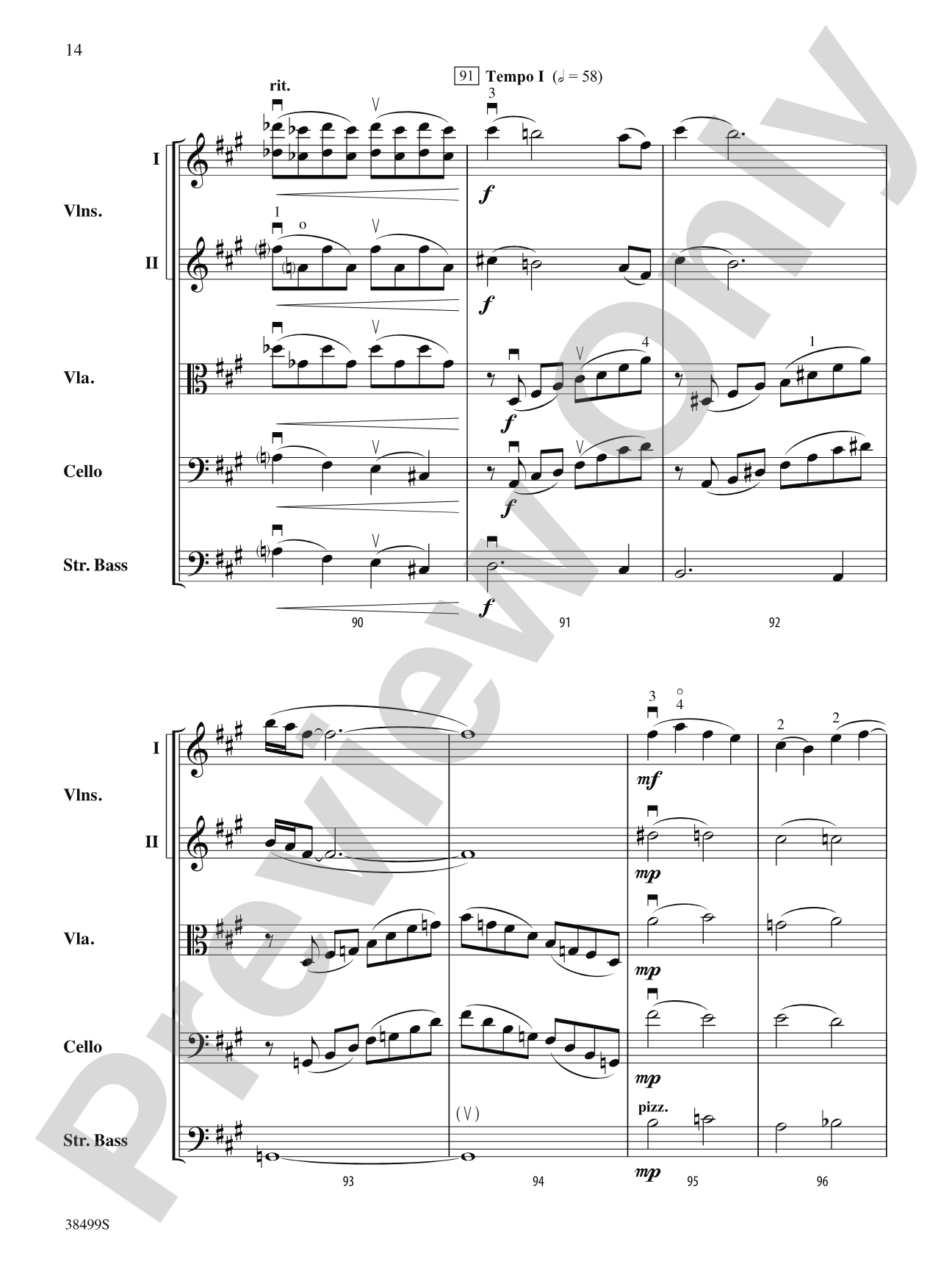 A Little Stream: String Orchestra Conductor Score & Parts