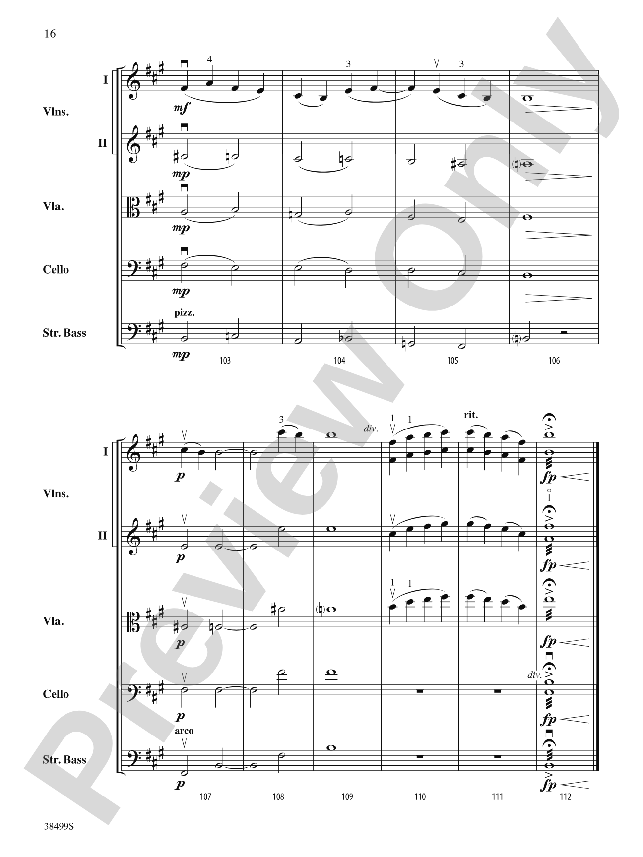 A Little Stream: String Orchestra Conductor Score & Parts
