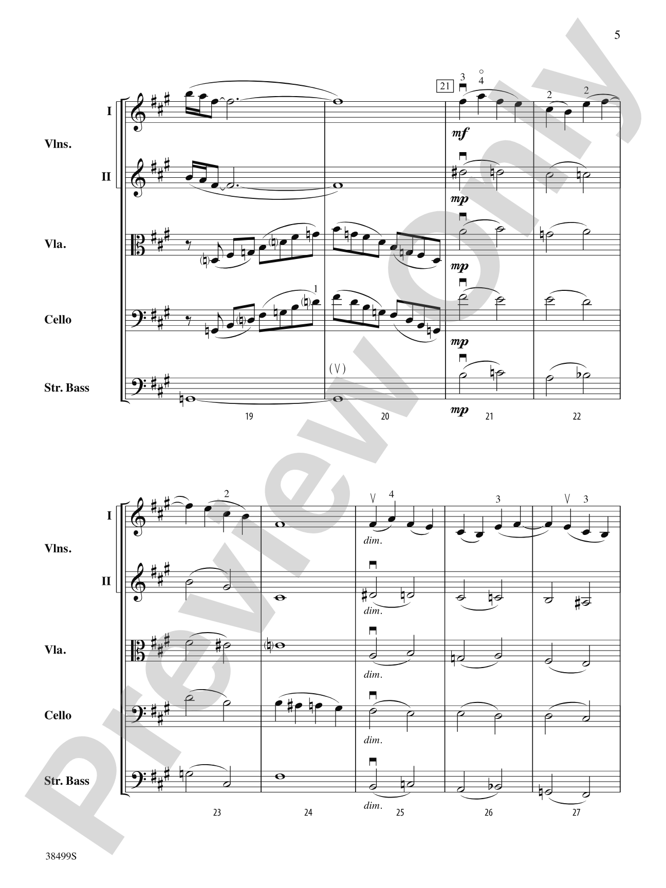 A Little Stream: String Orchestra Conductor Score & Parts