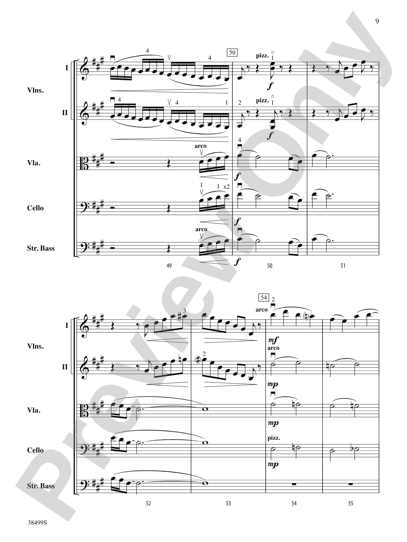 A Little Stream: String Orchestra Conductor Score & Parts