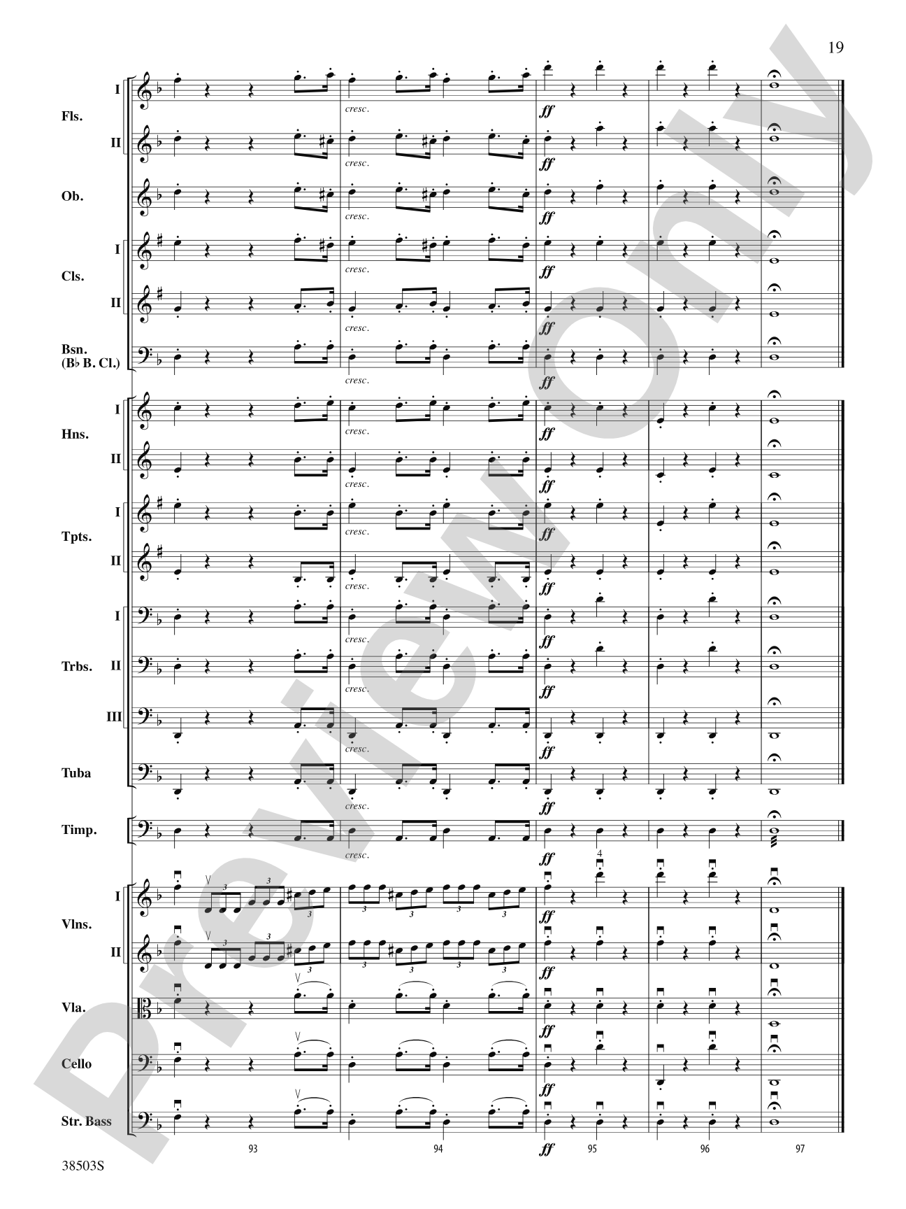 Tragic Overture: Full Orchestra Conductor Score & Parts