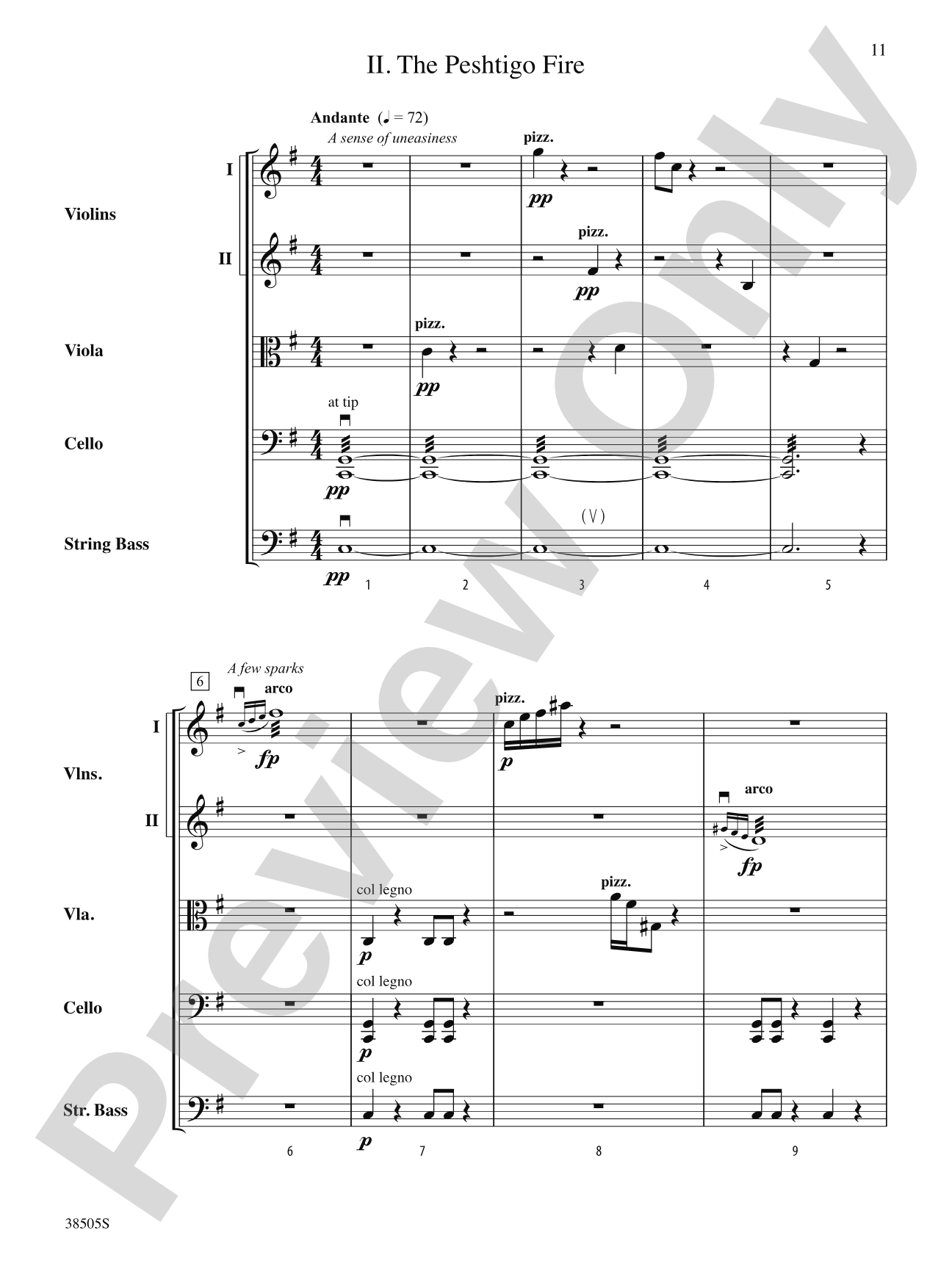 A Wisconsin Tableau: String Orchestra Conductor Score & Parts