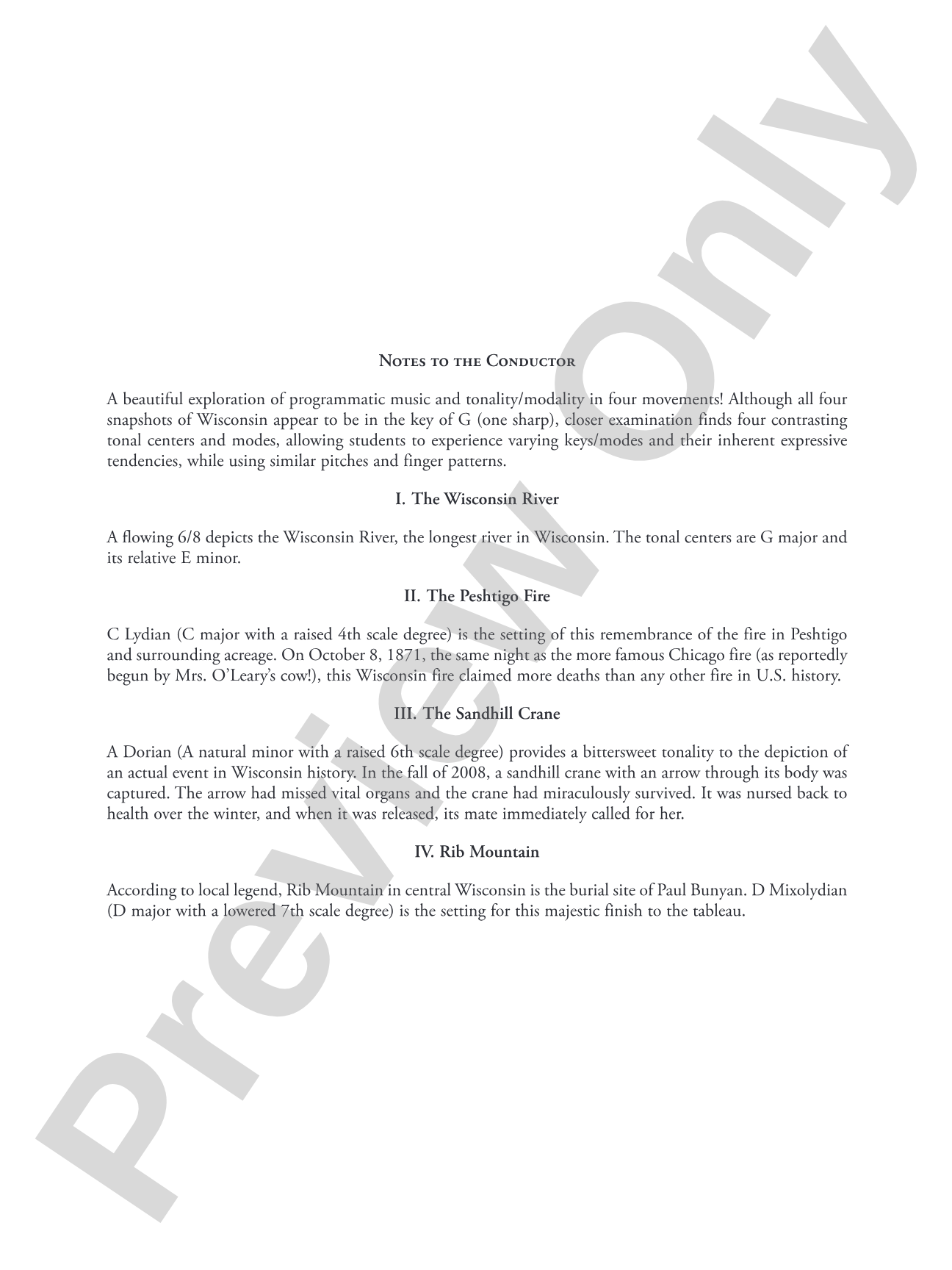 A Wisconsin Tableau: String Orchestra Conductor Score & Parts
