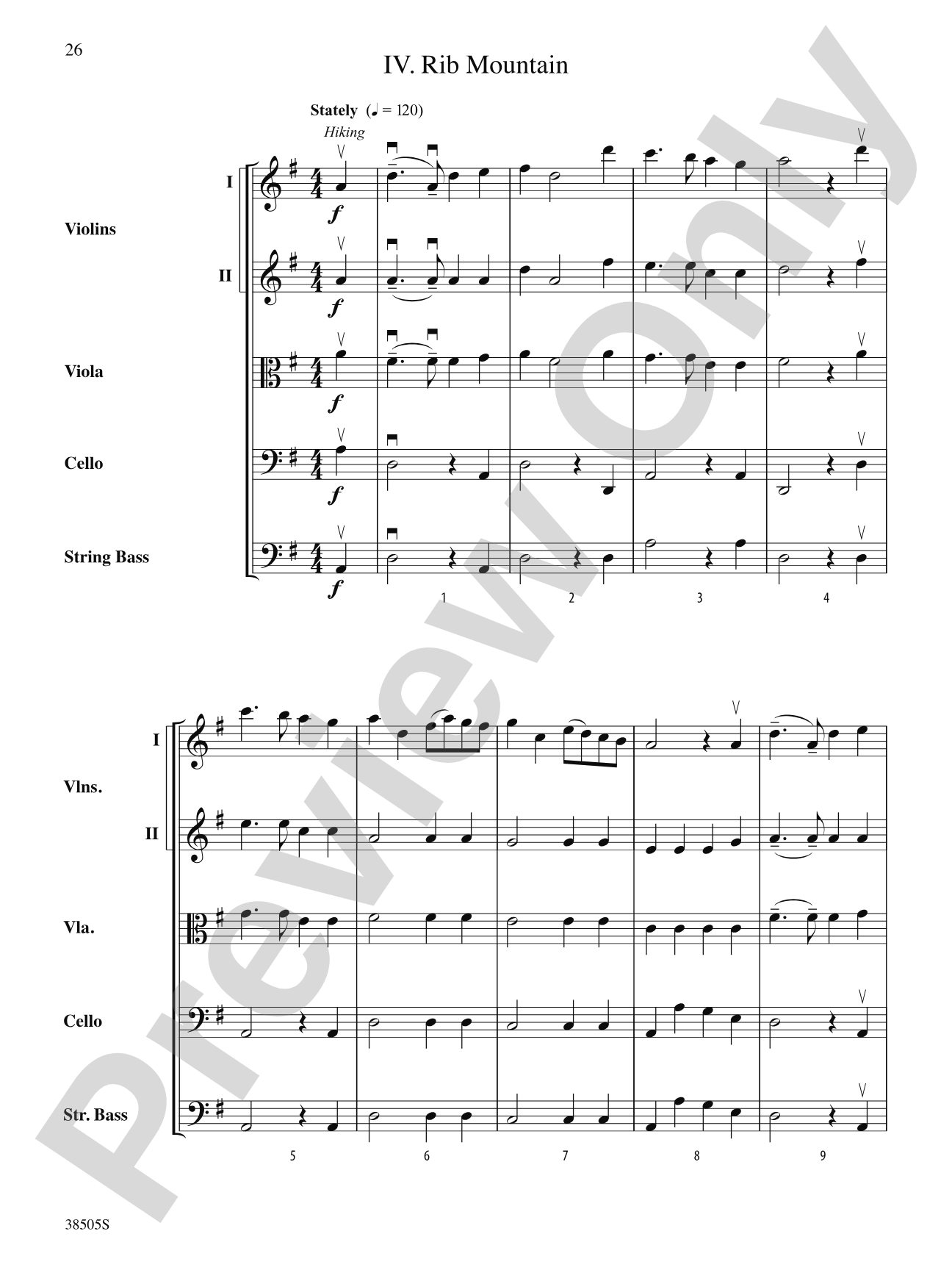 A Wisconsin Tableau: String Orchestra Conductor Score & Parts