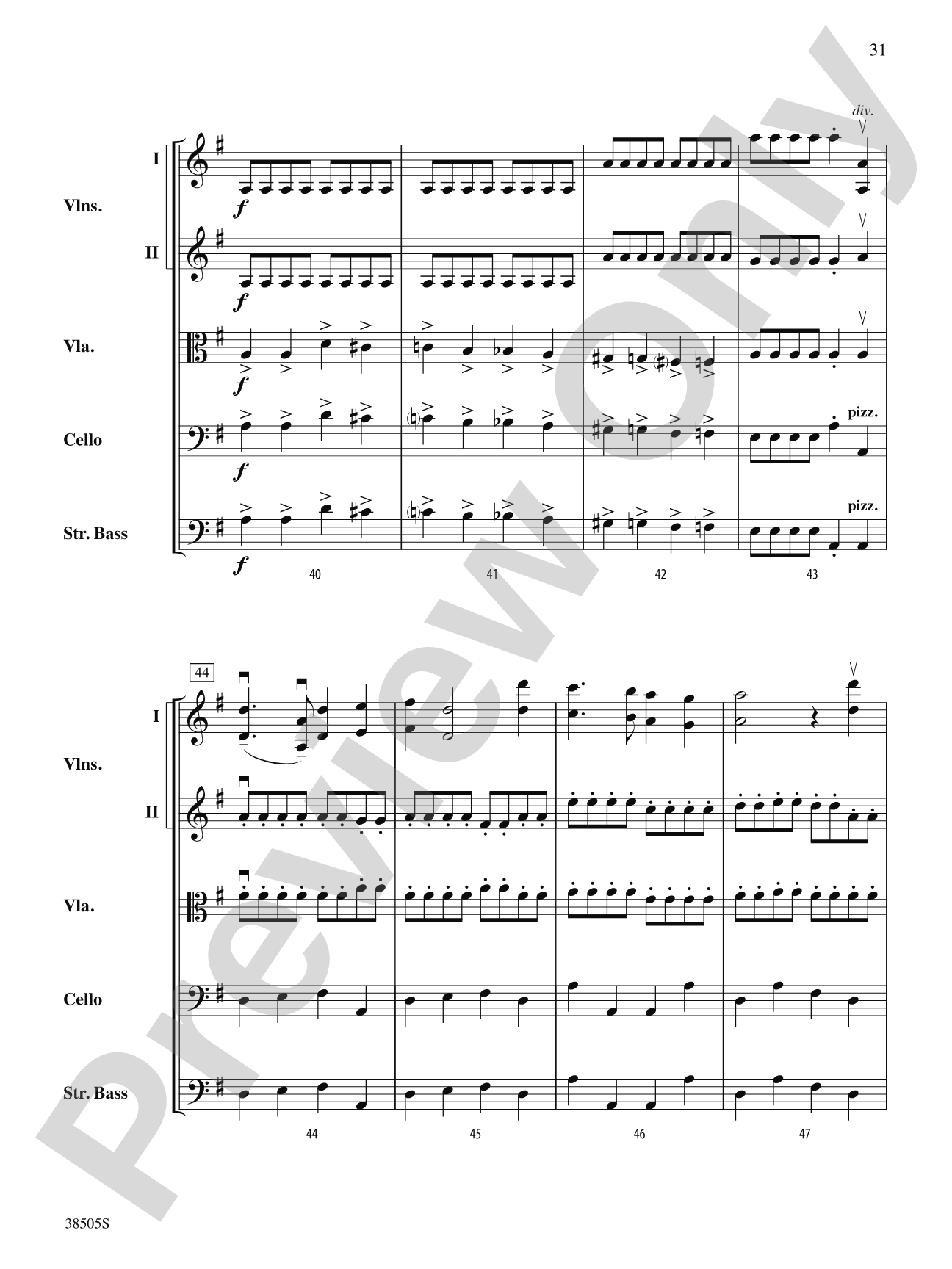 A Wisconsin Tableau: String Orchestra Conductor Score & Parts