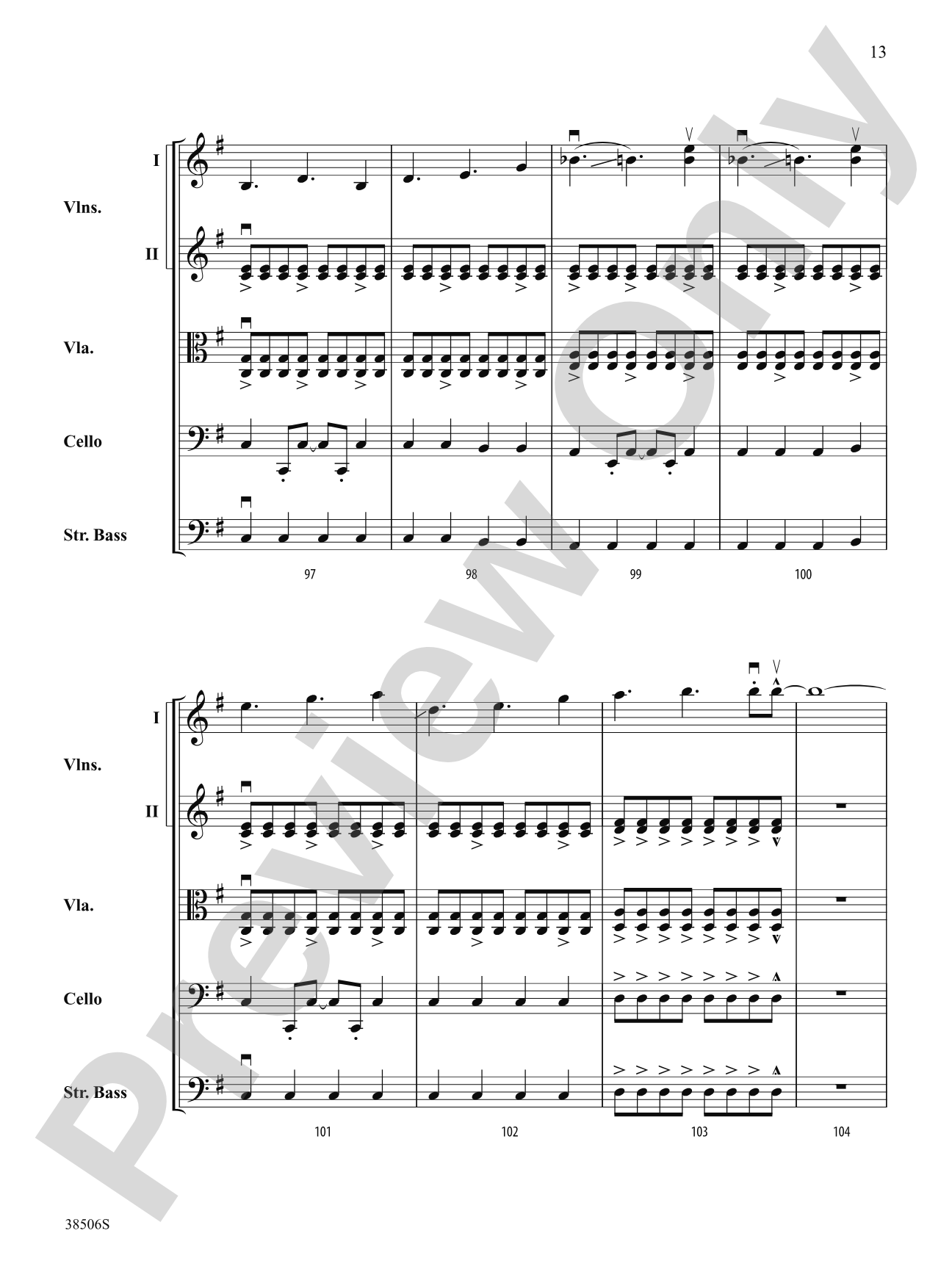 Today: String Orchestra Conductor Score & Parts