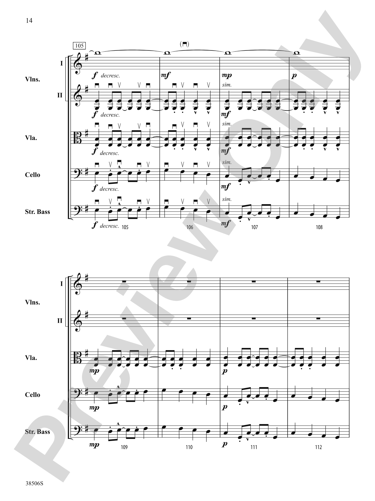 Today: String Orchestra Conductor Score & Parts