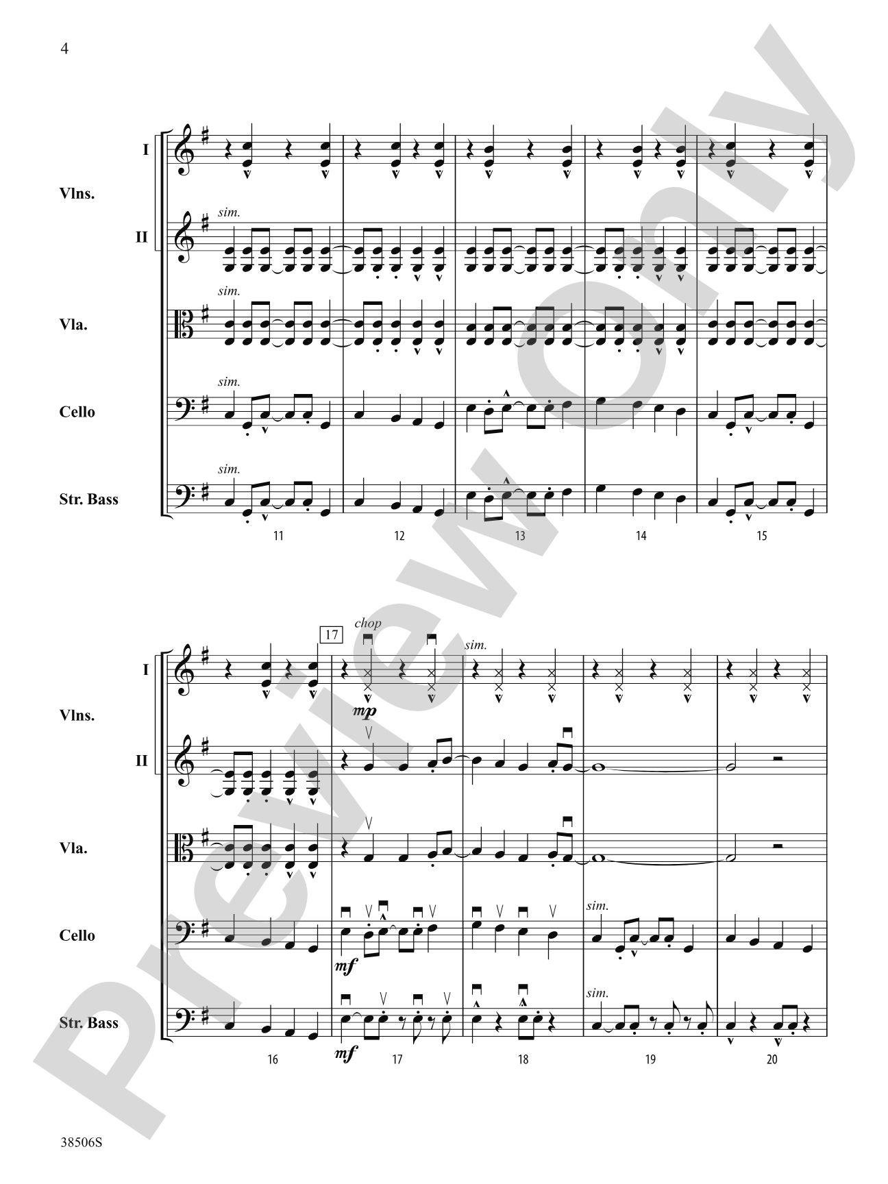 Today: String Orchestra Conductor Score & Parts