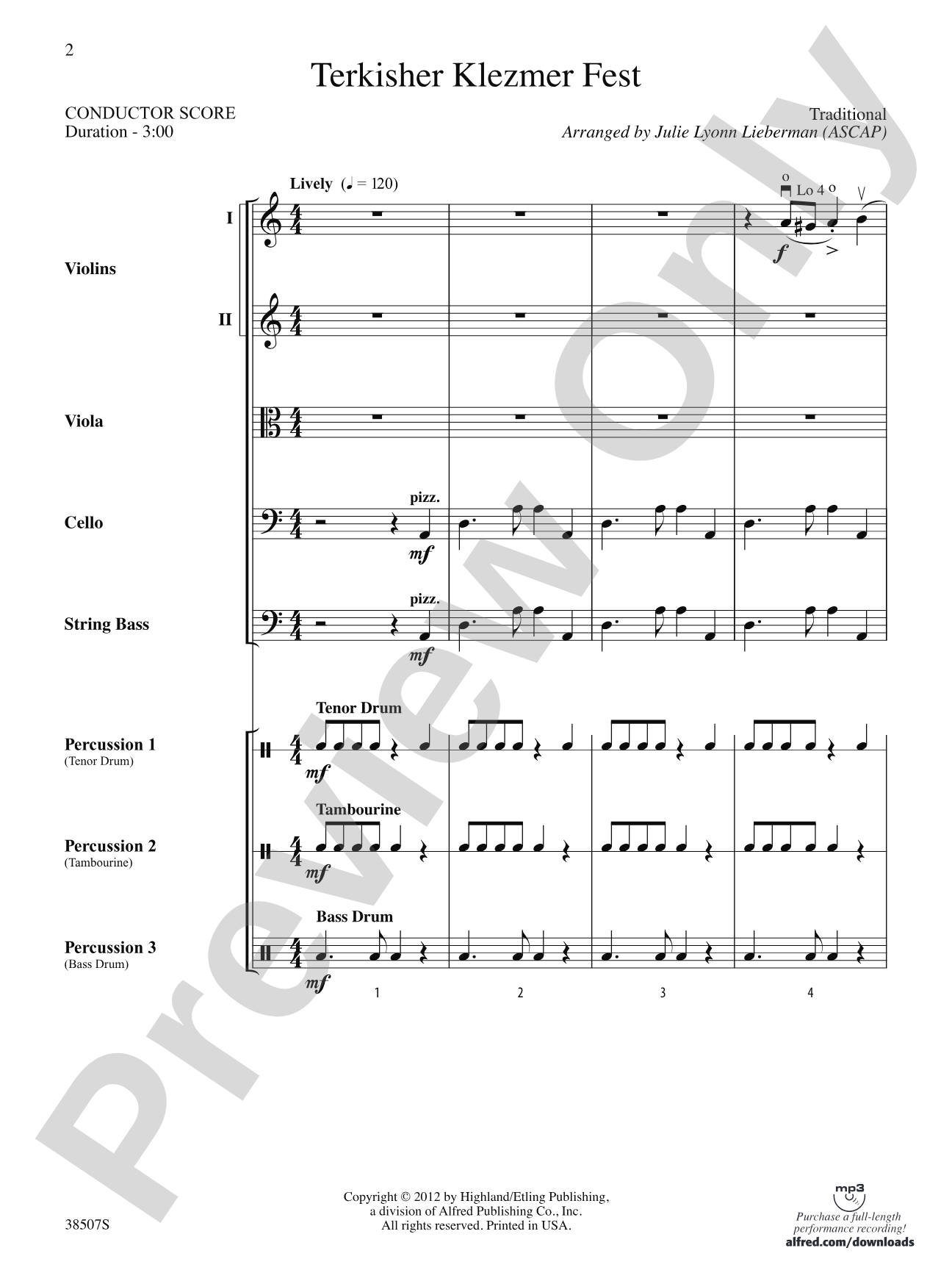 Terkisher Klezmer Fest: String Orchestra Conductor Score & Parts