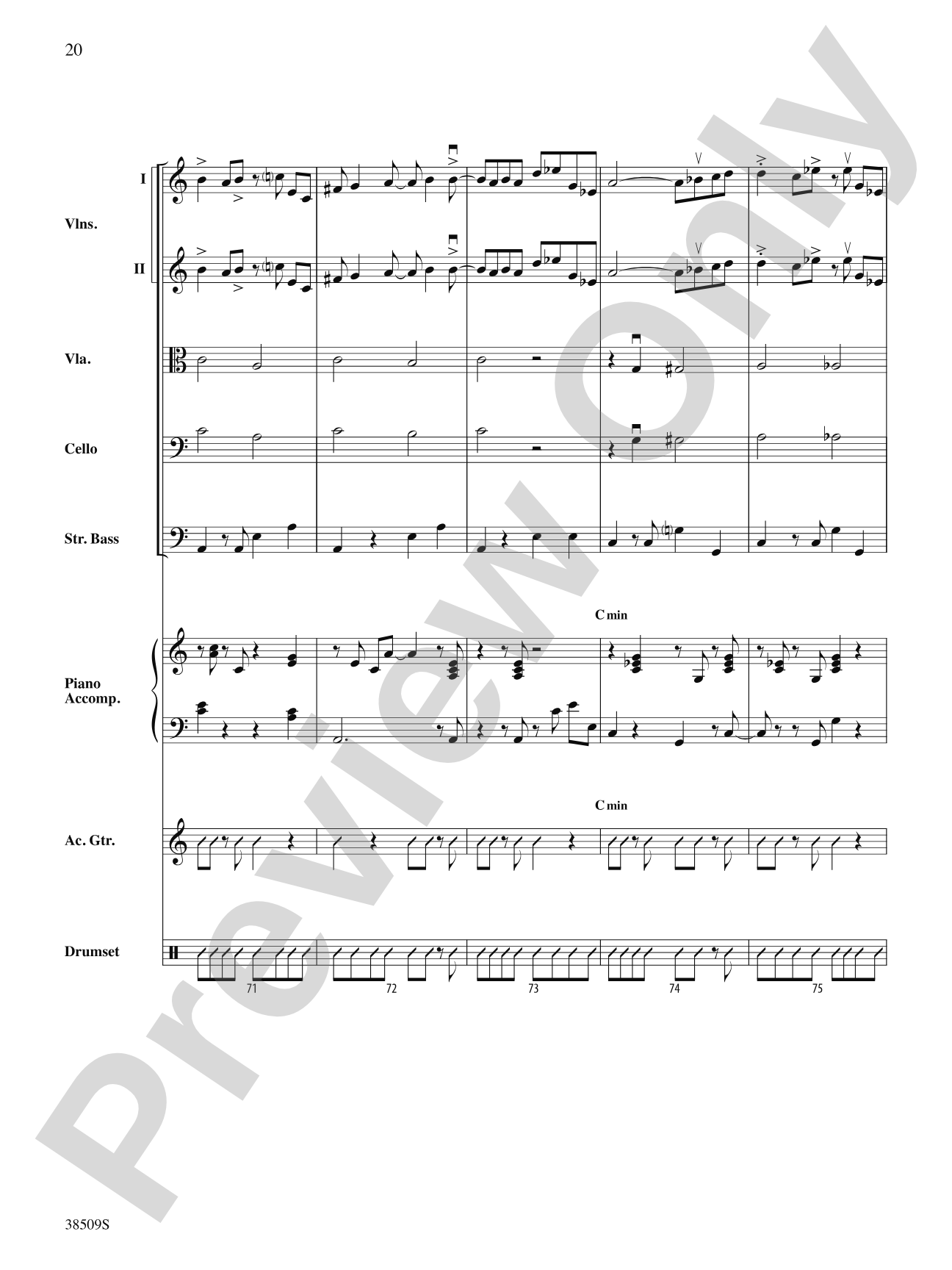Recorda Me: String Orchestra Conductor Score & Parts