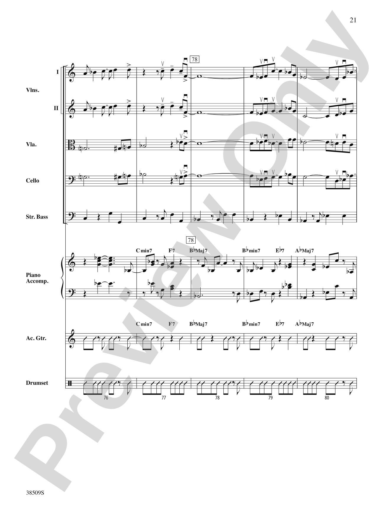 Recorda Me: String Orchestra Conductor Score & Parts