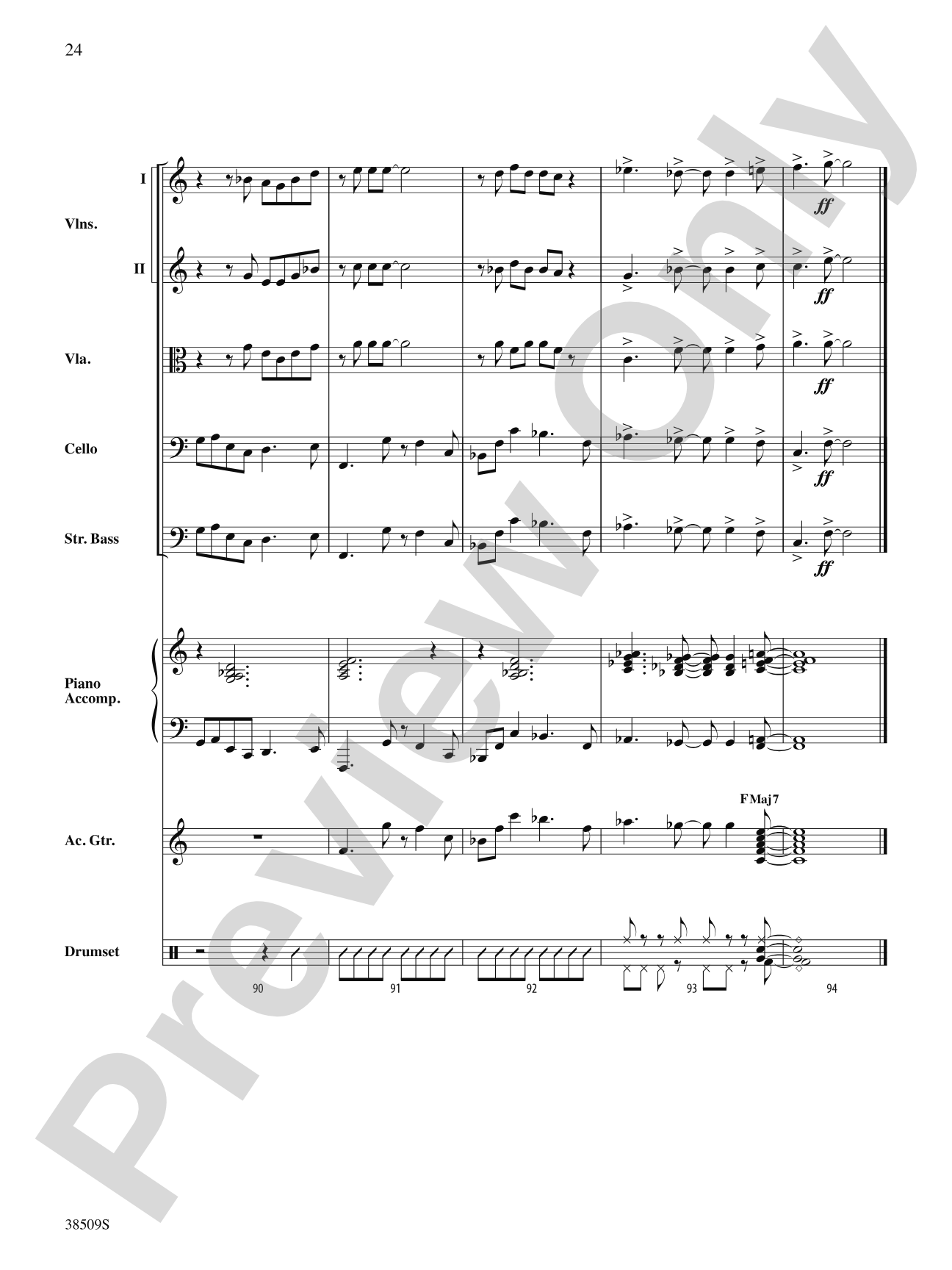 Recorda Me: String Orchestra Conductor Score & Parts