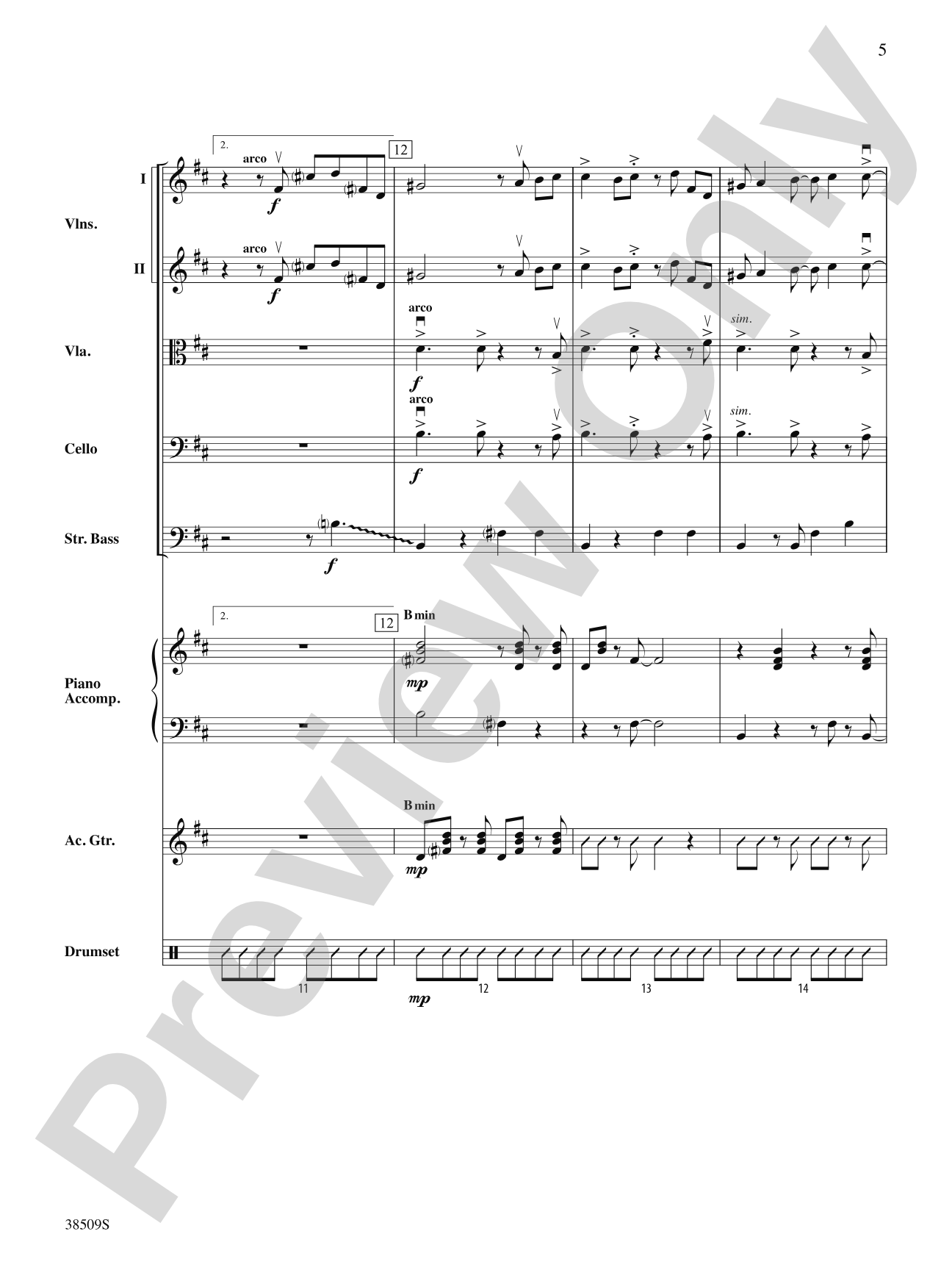 Recorda Me: String Orchestra Conductor Score & Parts
