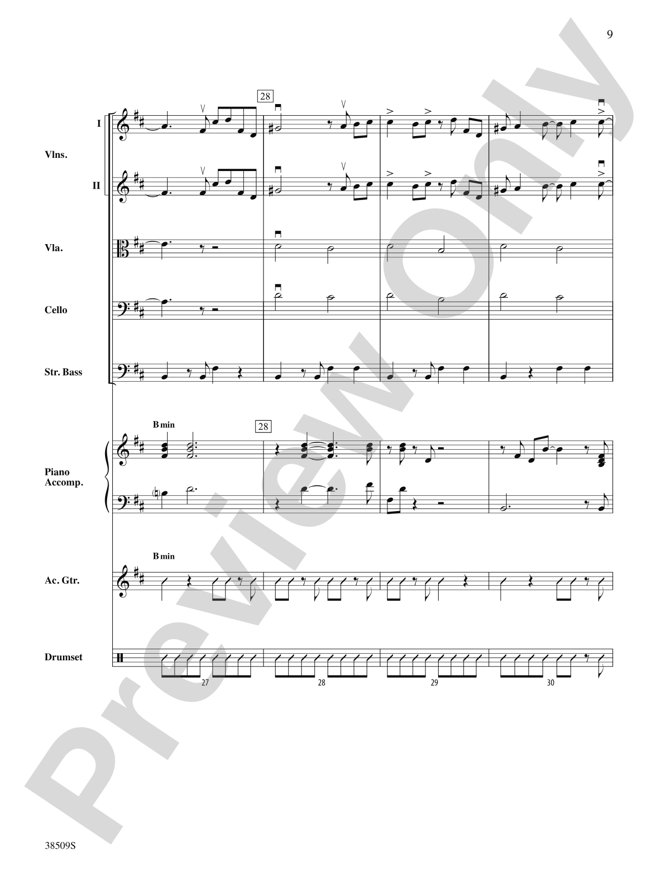 Recorda Me: String Orchestra Conductor Score & Parts