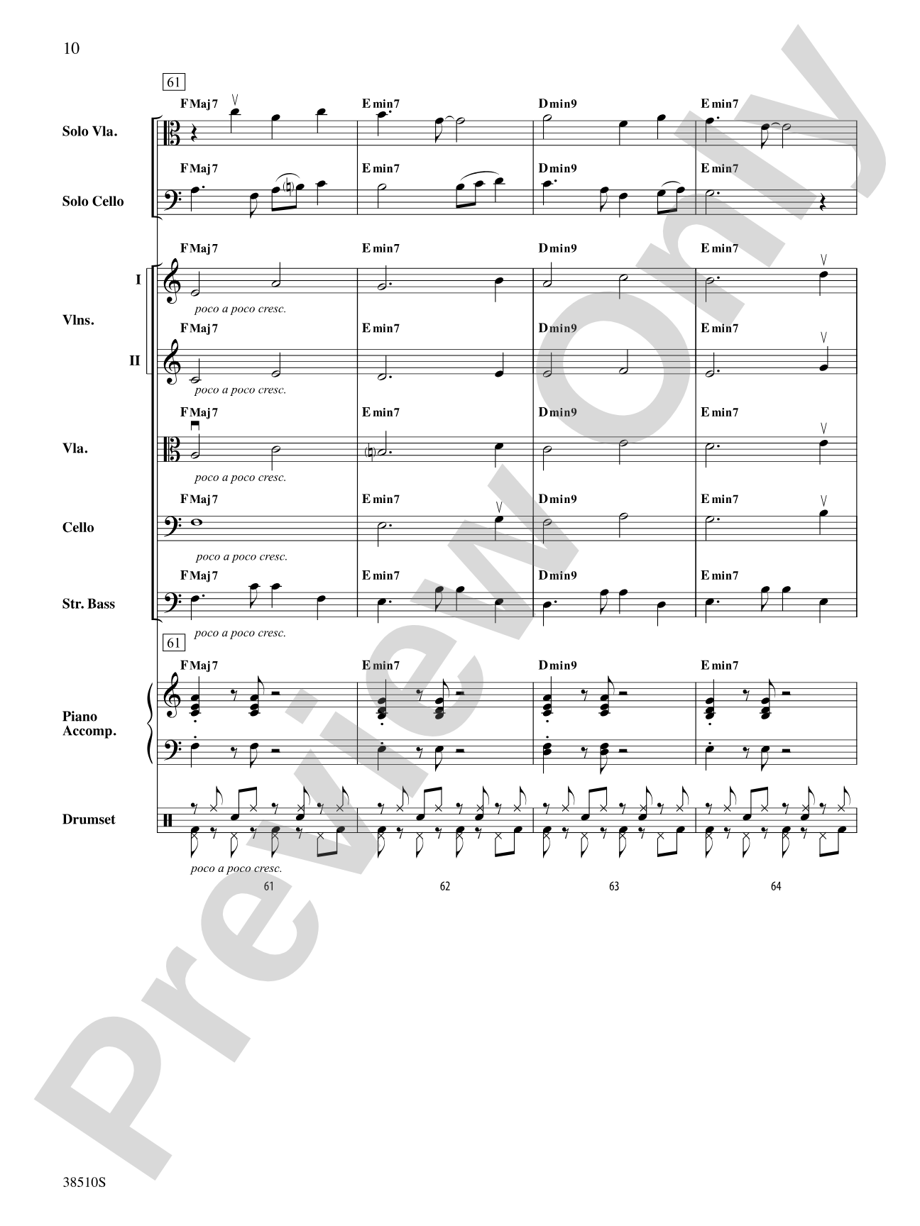 Bossa Rojo: String Orchestra Conductor Score & Parts