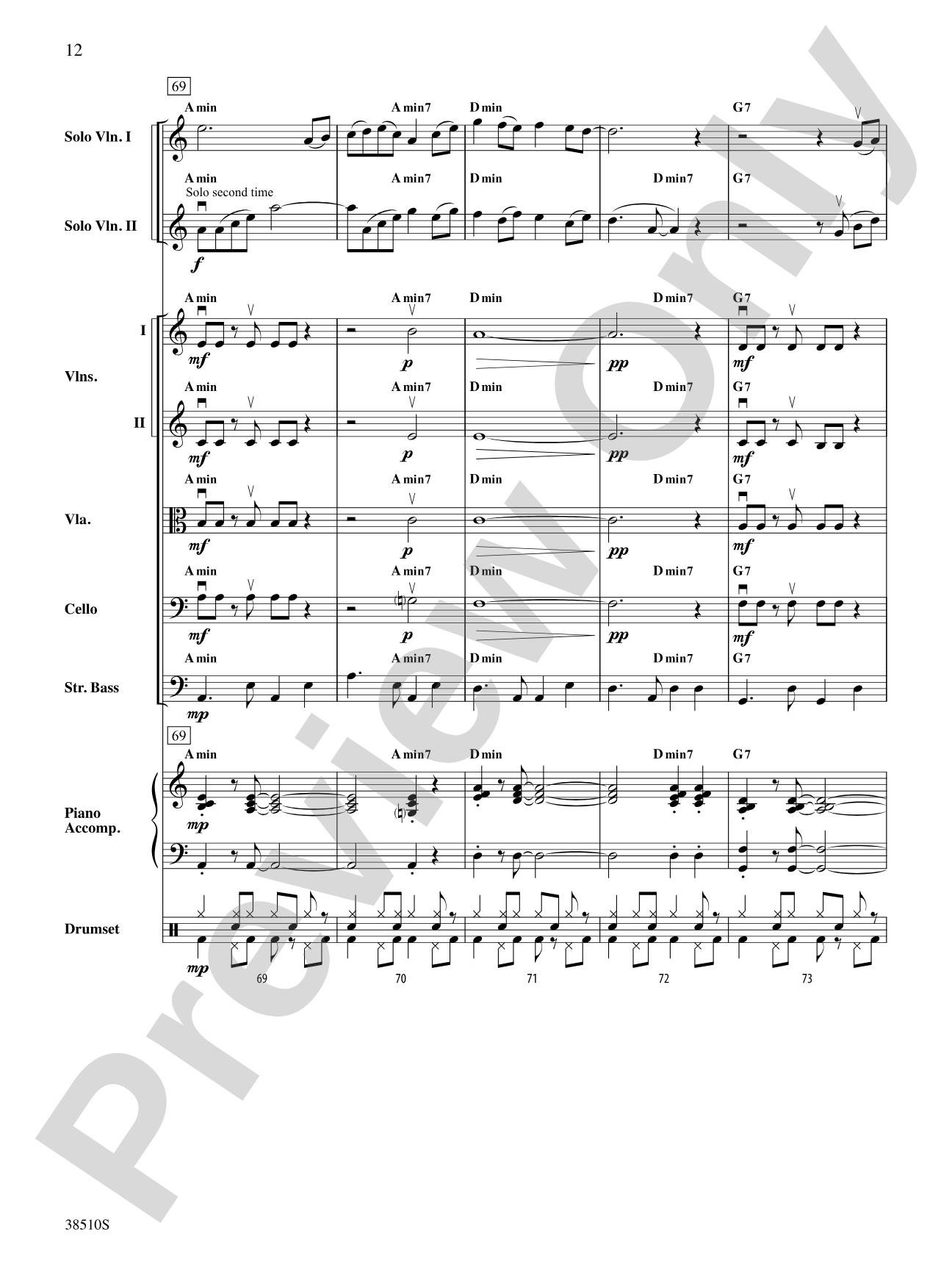 Bossa Rojo: String Orchestra Conductor Score & Parts