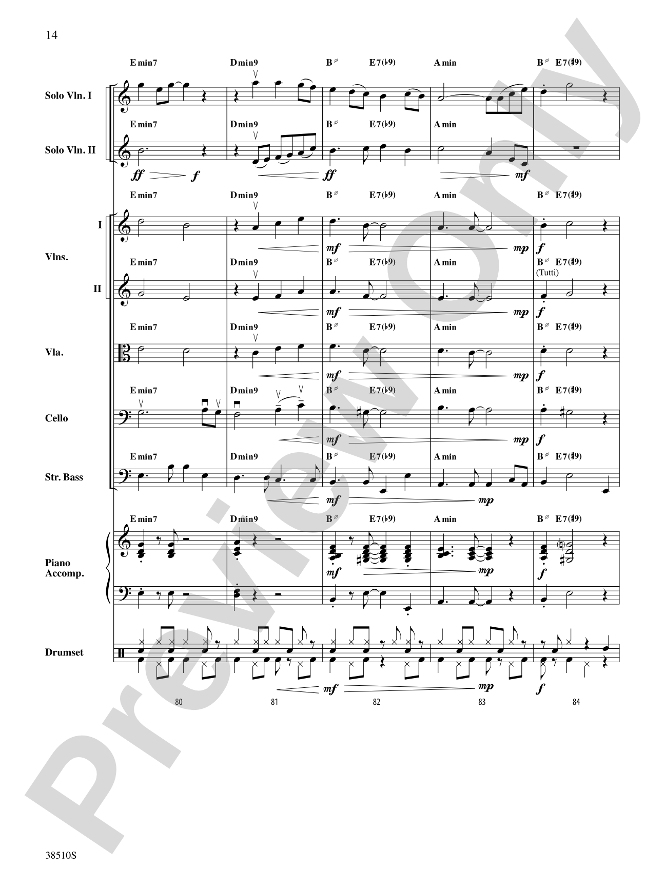 Bossa Rojo: String Orchestra Conductor Score & Parts
