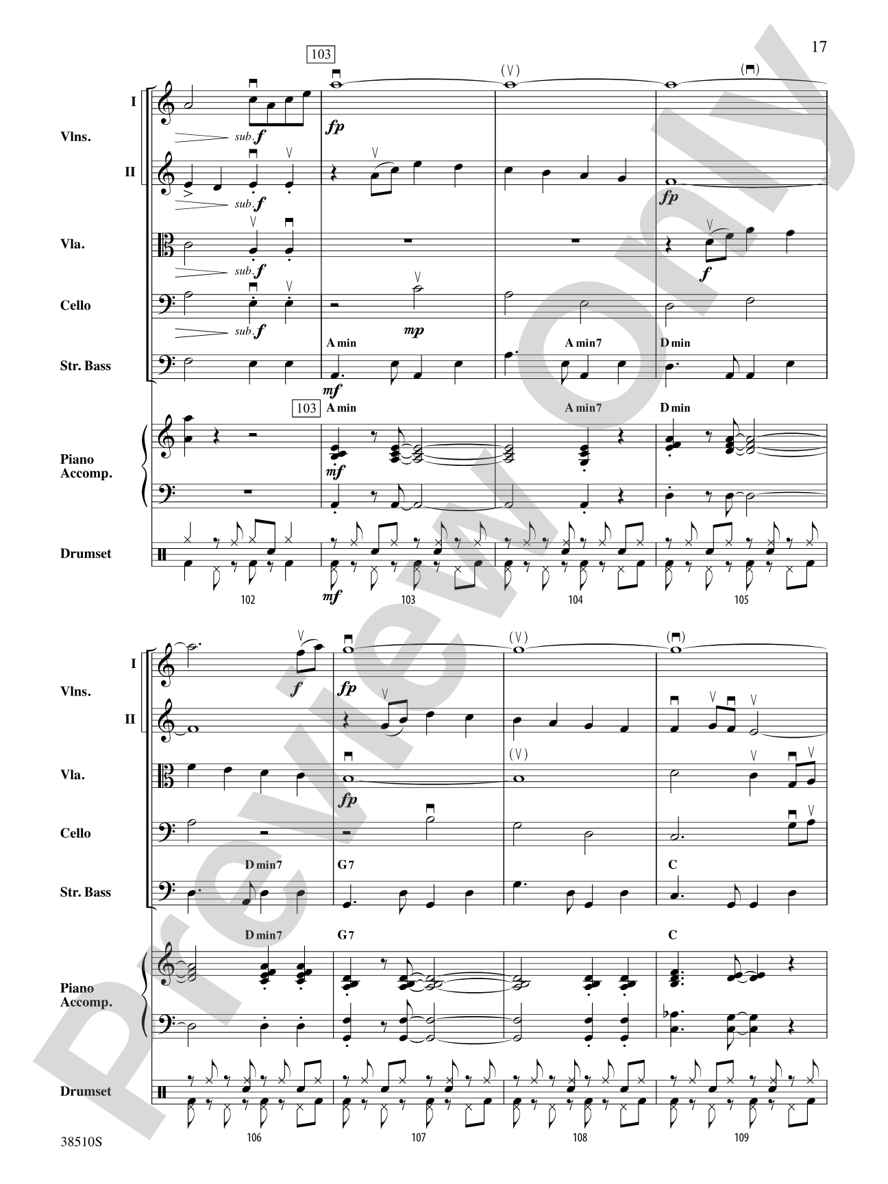 Bossa Rojo: String Orchestra Conductor Score & Parts