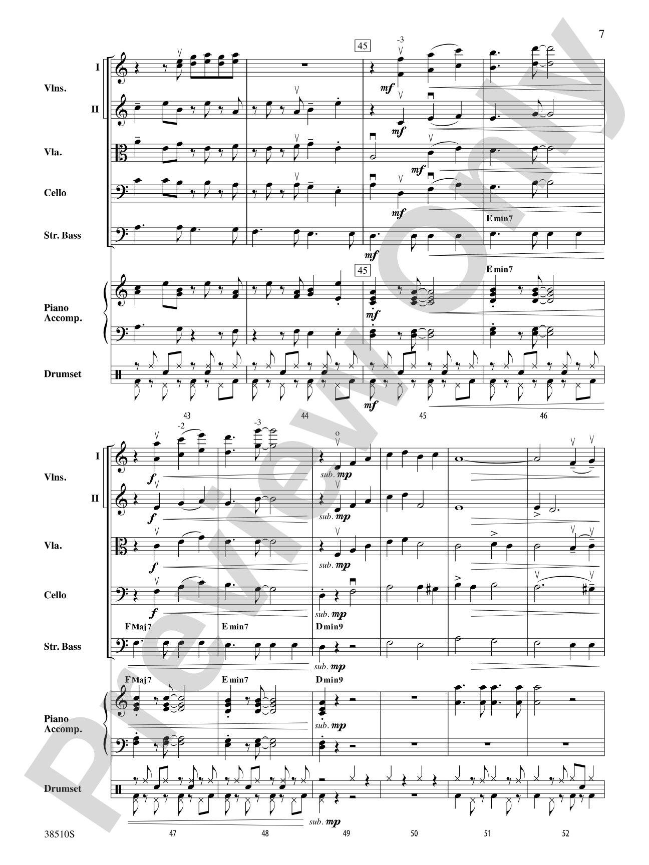 Bossa Rojo: String Orchestra Conductor Score & Parts