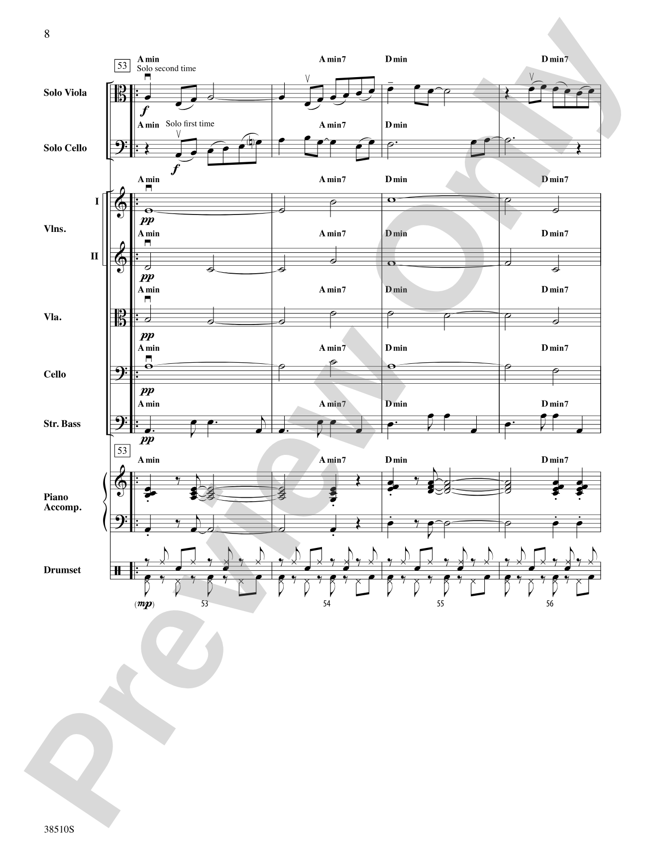 Bossa Rojo: String Orchestra Conductor Score & Parts
