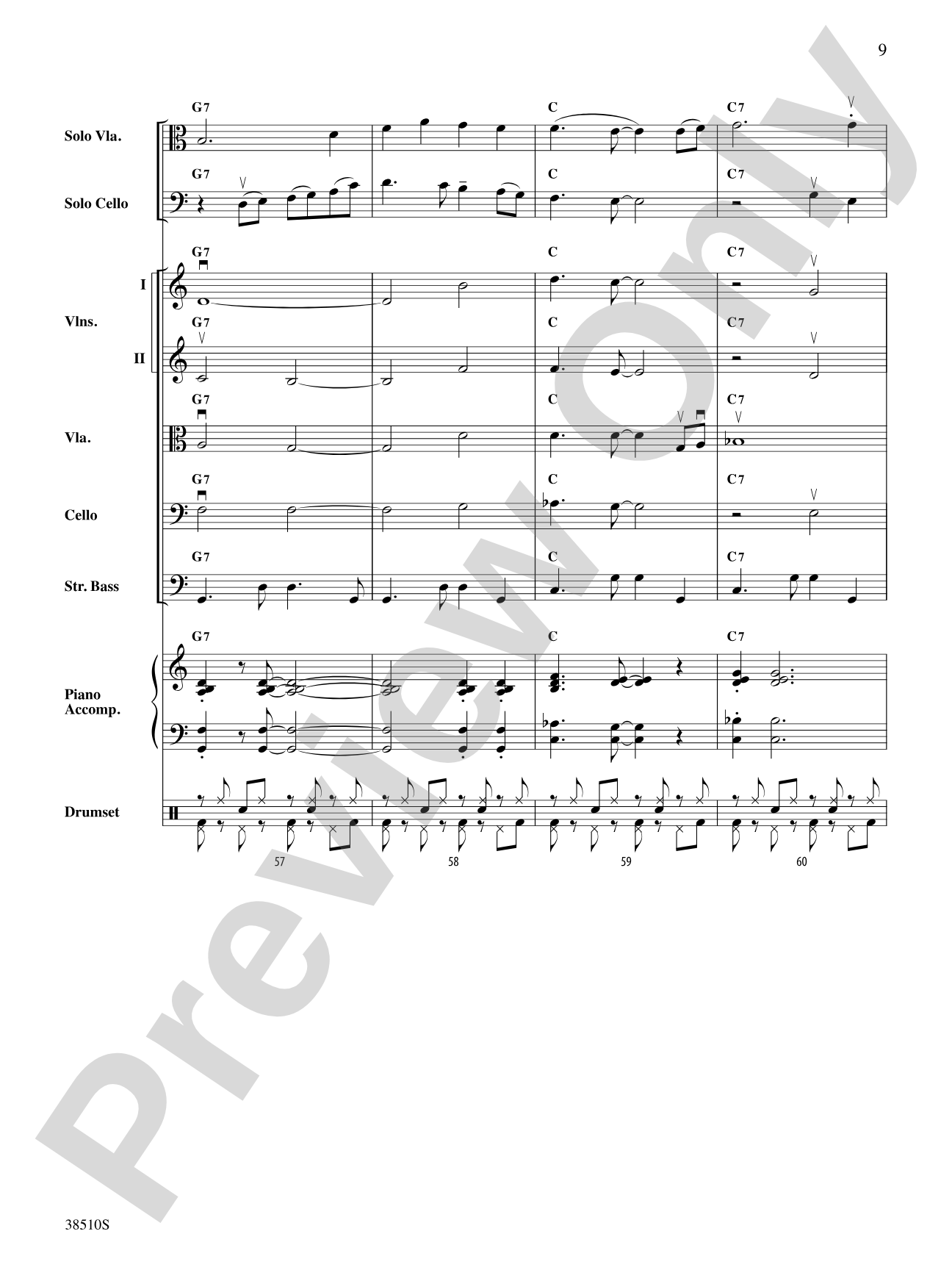 Bossa Rojo: String Orchestra Conductor Score & Parts