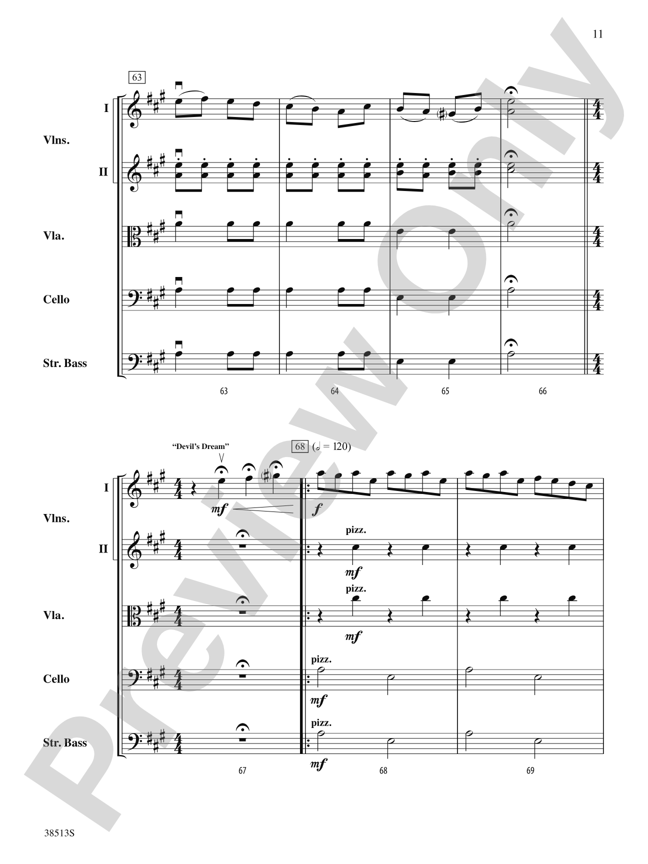 American Fiddle Triptych: String Orchestra Conductor Score & Parts