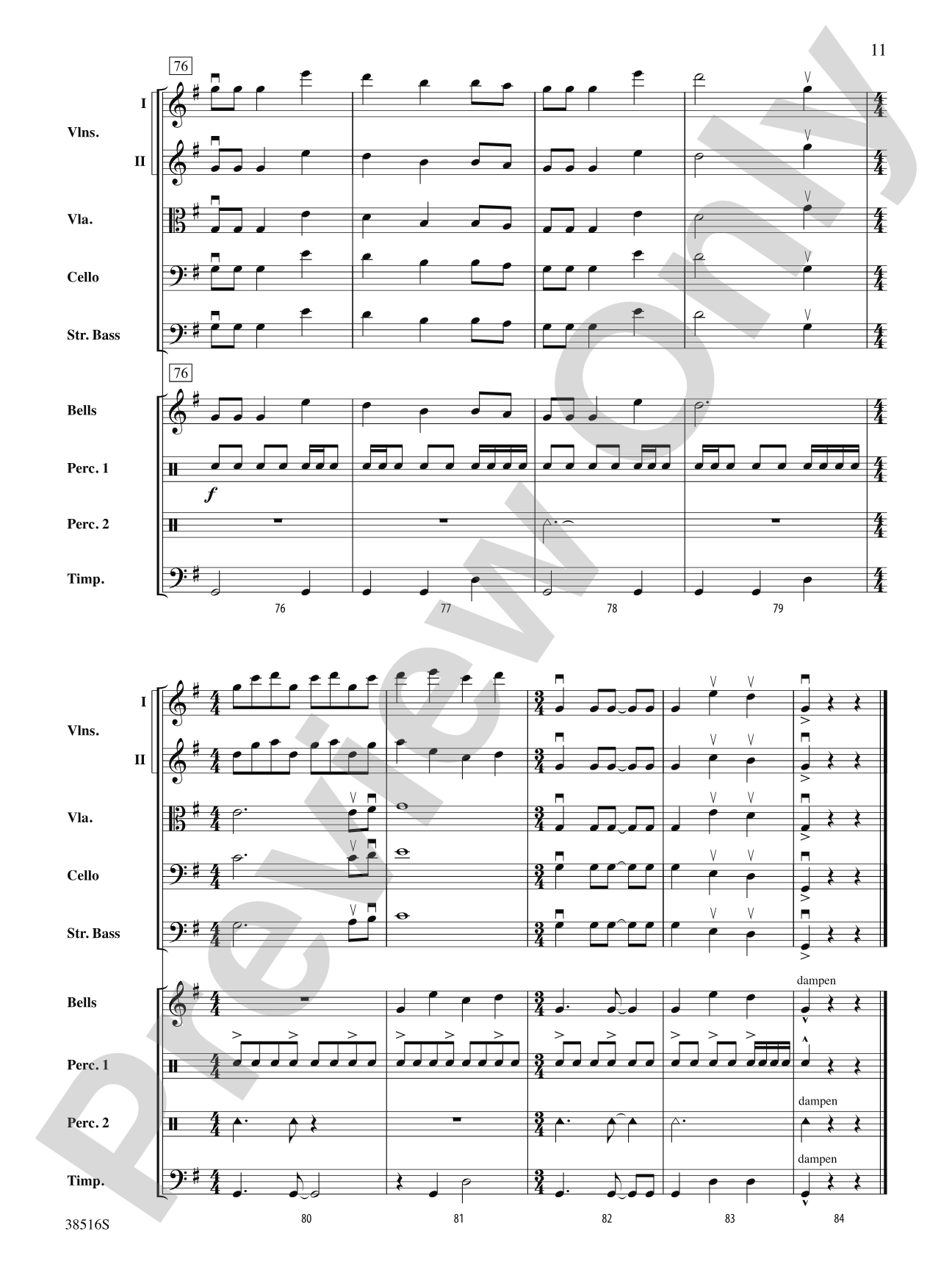 The Holly and the Ivy: Score
