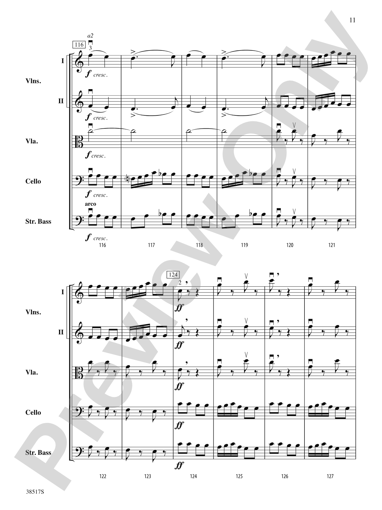 Serenade for Strings: String Orchestra Conductor Score & Parts