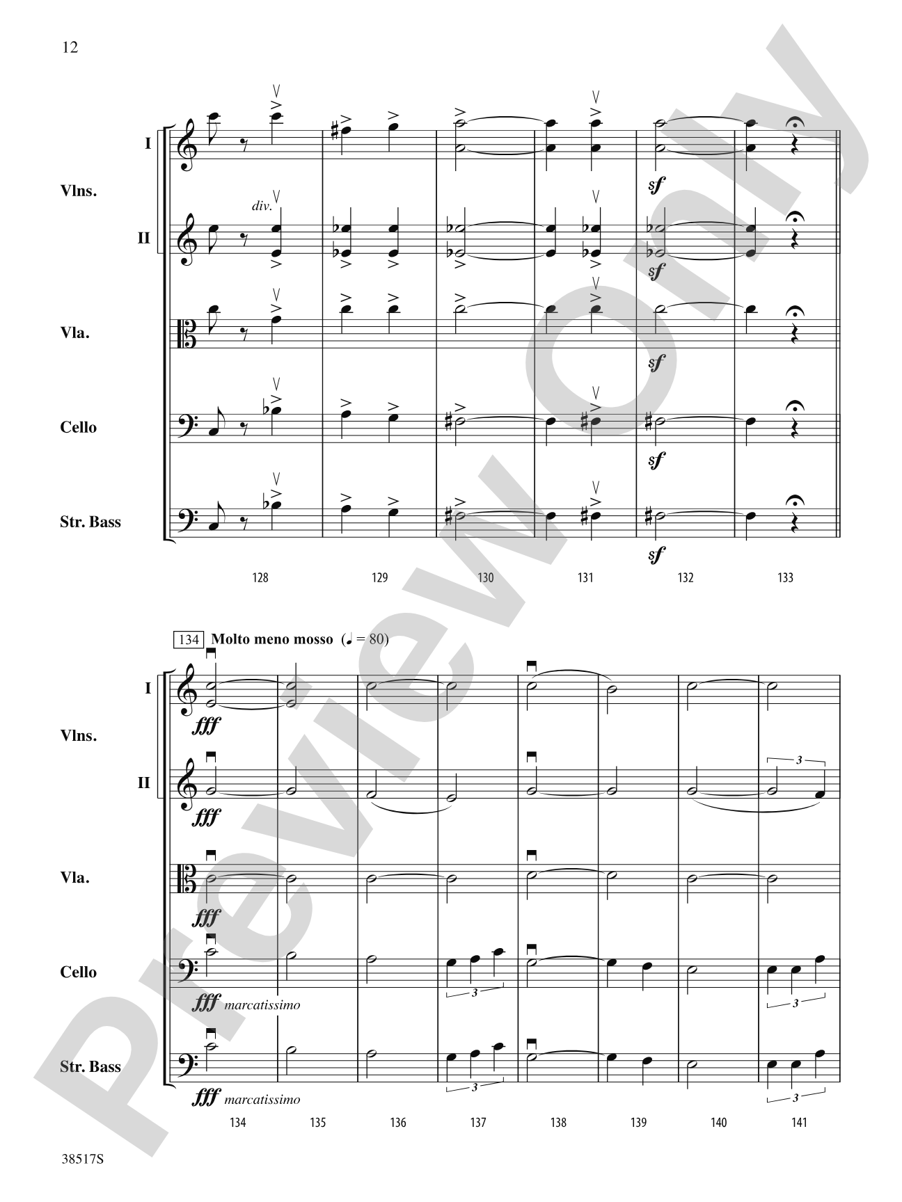 Serenade for Strings: String Orchestra Conductor Score & Parts