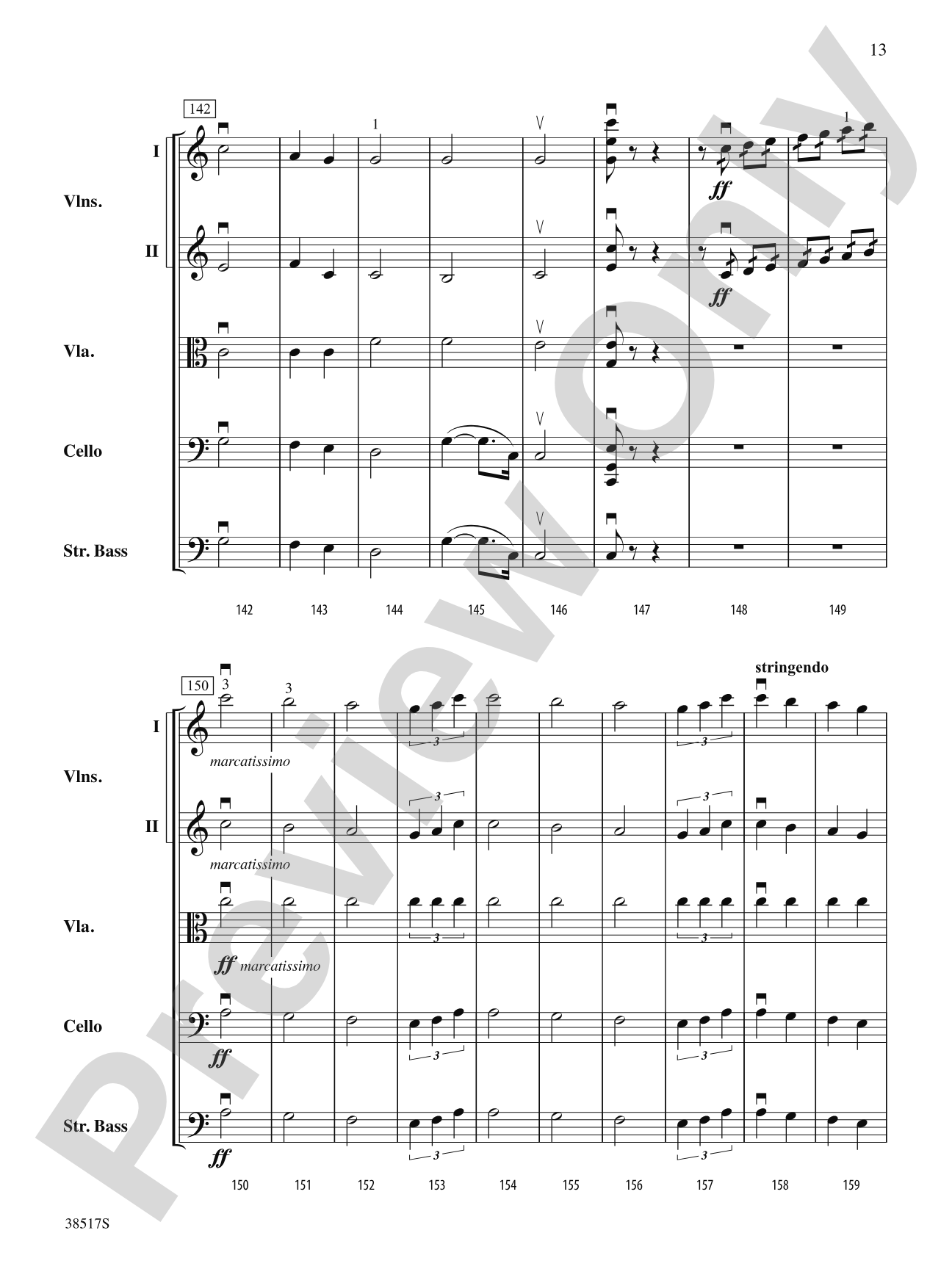 Serenade for Strings: String Orchestra Conductor Score & Parts