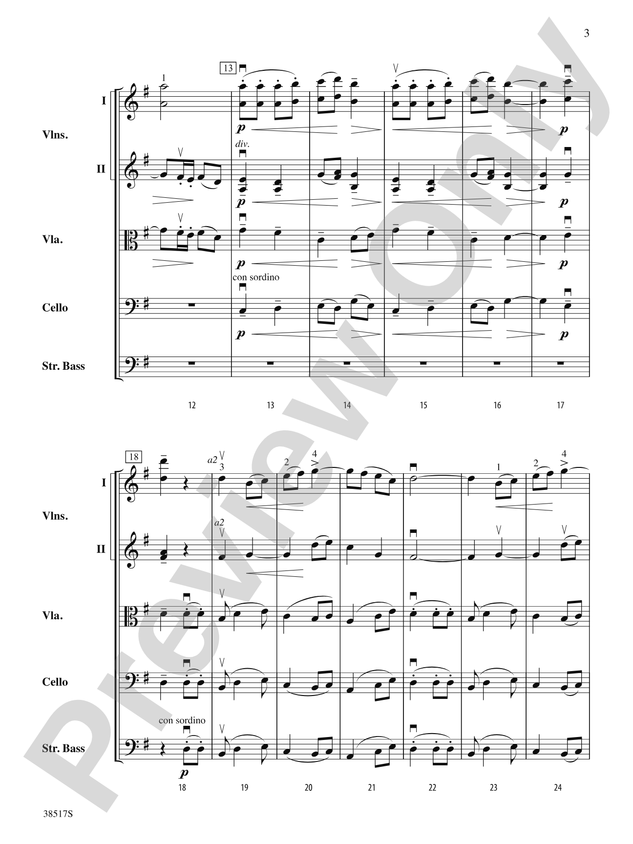 Serenade for Strings: String Orchestra Conductor Score & Parts