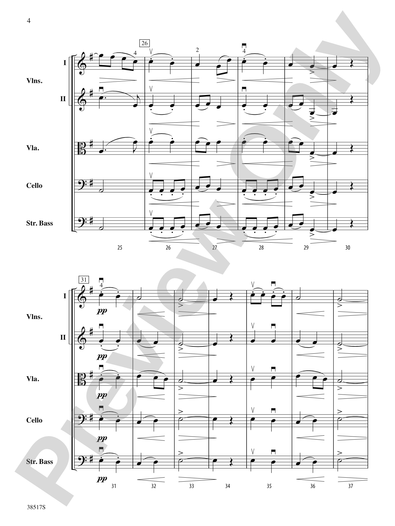 Serenade for Strings: String Orchestra Conductor Score & Parts