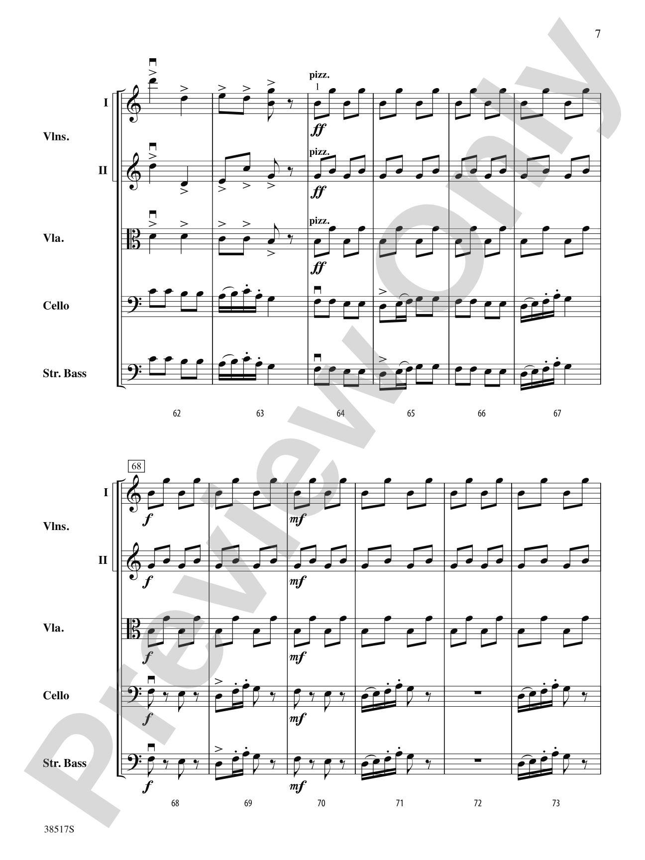 Serenade for Strings: String Orchestra Conductor Score & Parts
