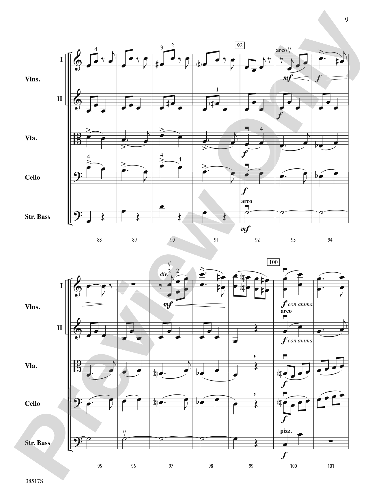 Serenade for Strings: String Orchestra Conductor Score & Parts