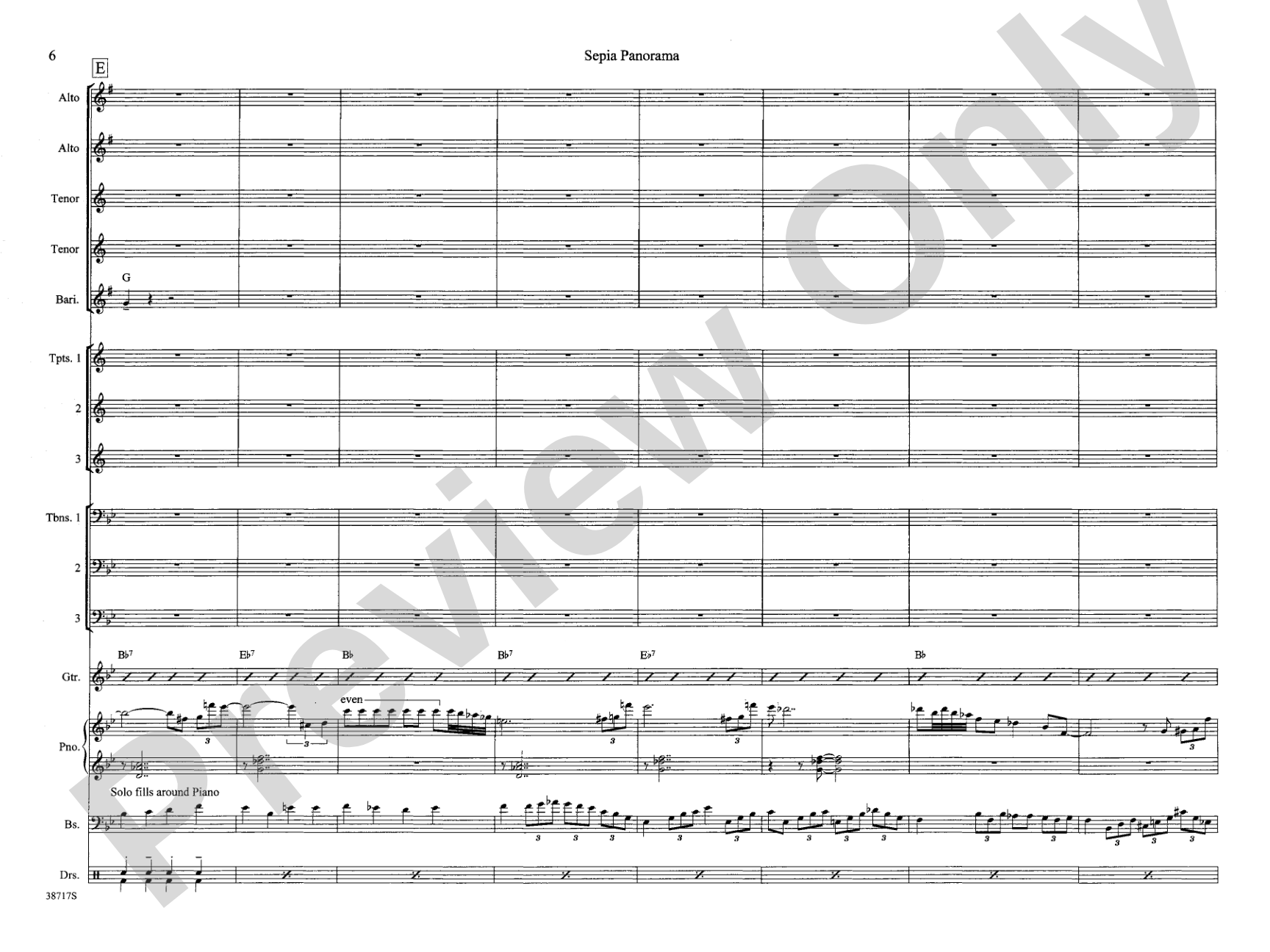 Sepia Panorama: Jazz Ensemble Conductor Score & Parts