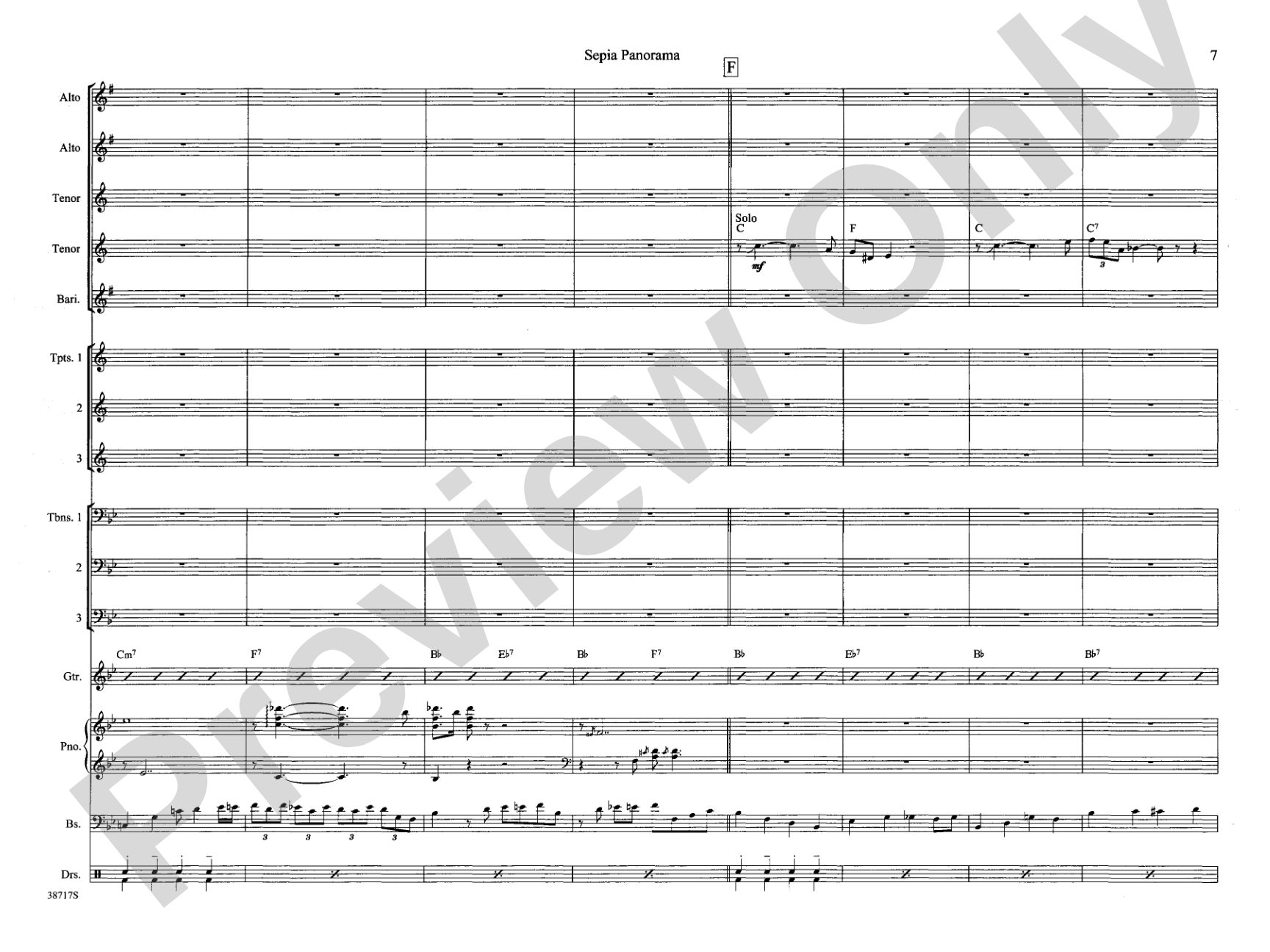 Sepia Panorama: Jazz Ensemble Conductor Score & Parts