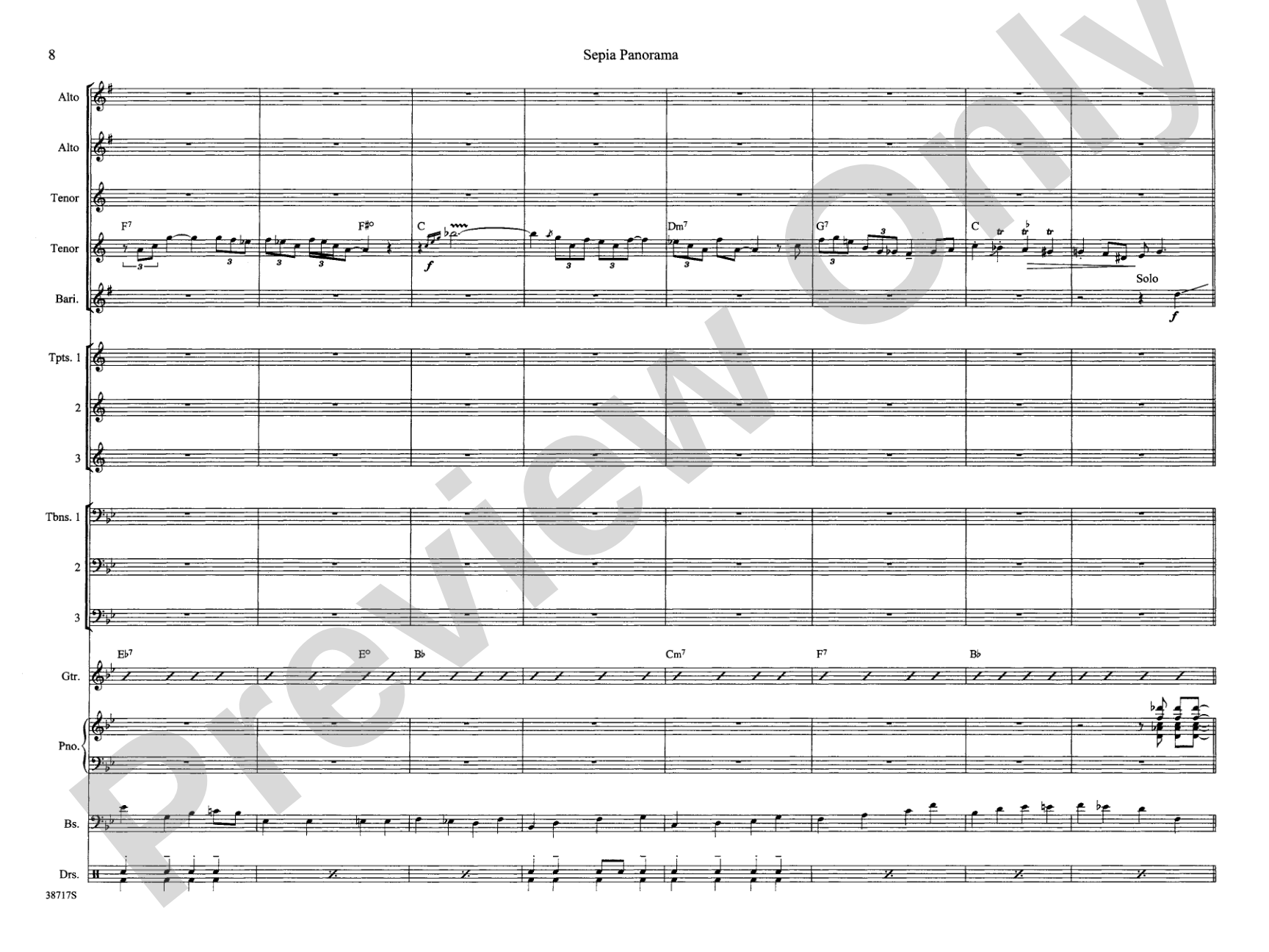 Sepia Panorama: Jazz Ensemble Conductor Score & Parts