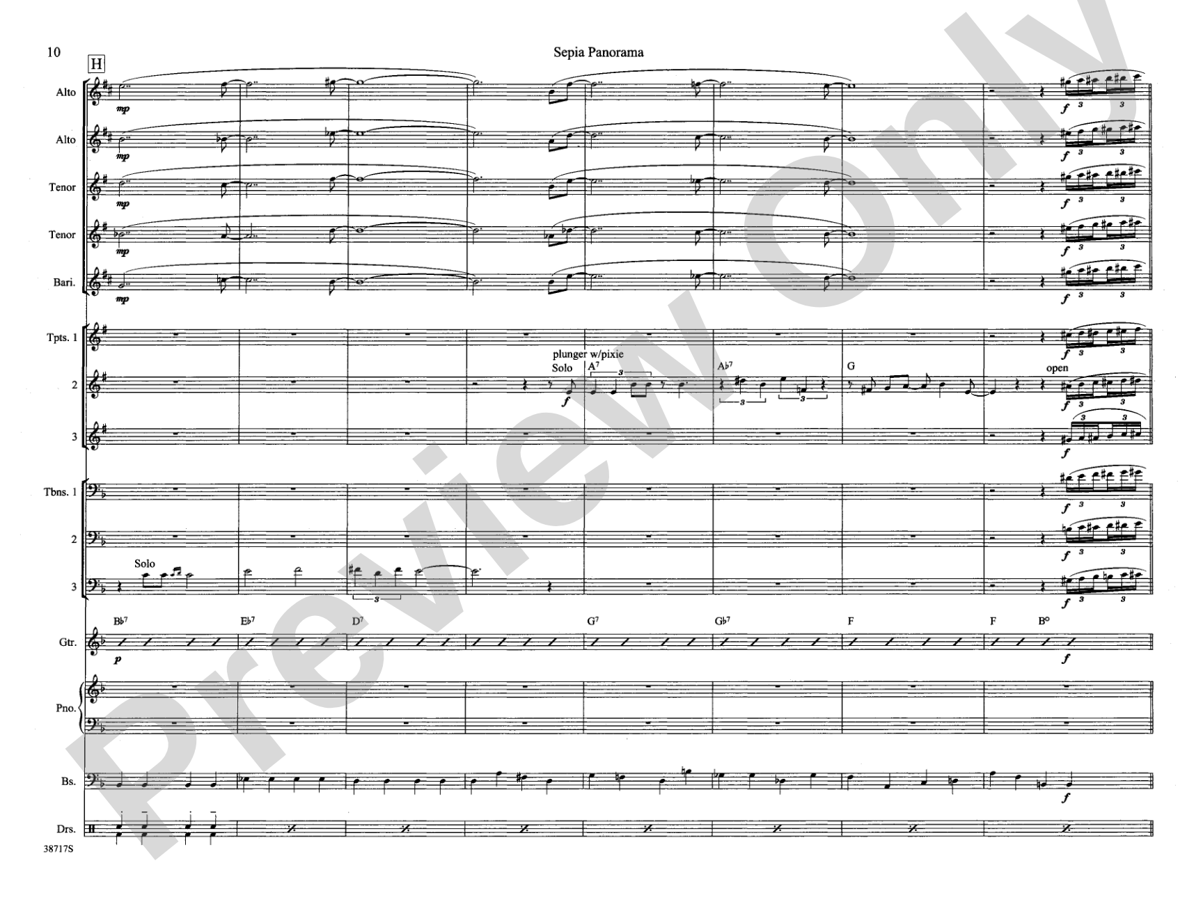 Sepia Panorama: Jazz Ensemble Conductor Score & Parts