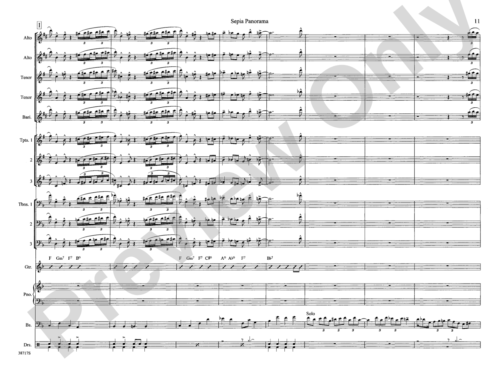 Sepia Panorama: Jazz Ensemble Conductor Score & Parts